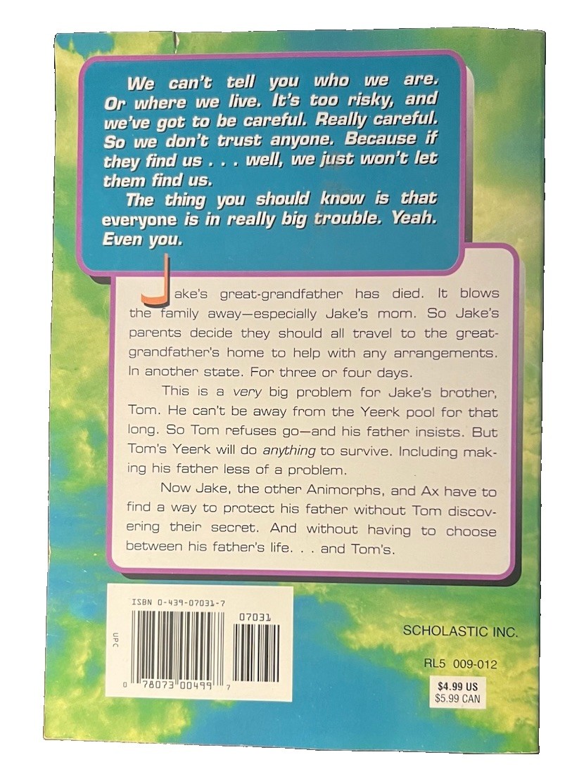 Animorphs: Volumes #2, #3, #4, #31 Books by K.A. Applegate Lot of 4 (Vintage)