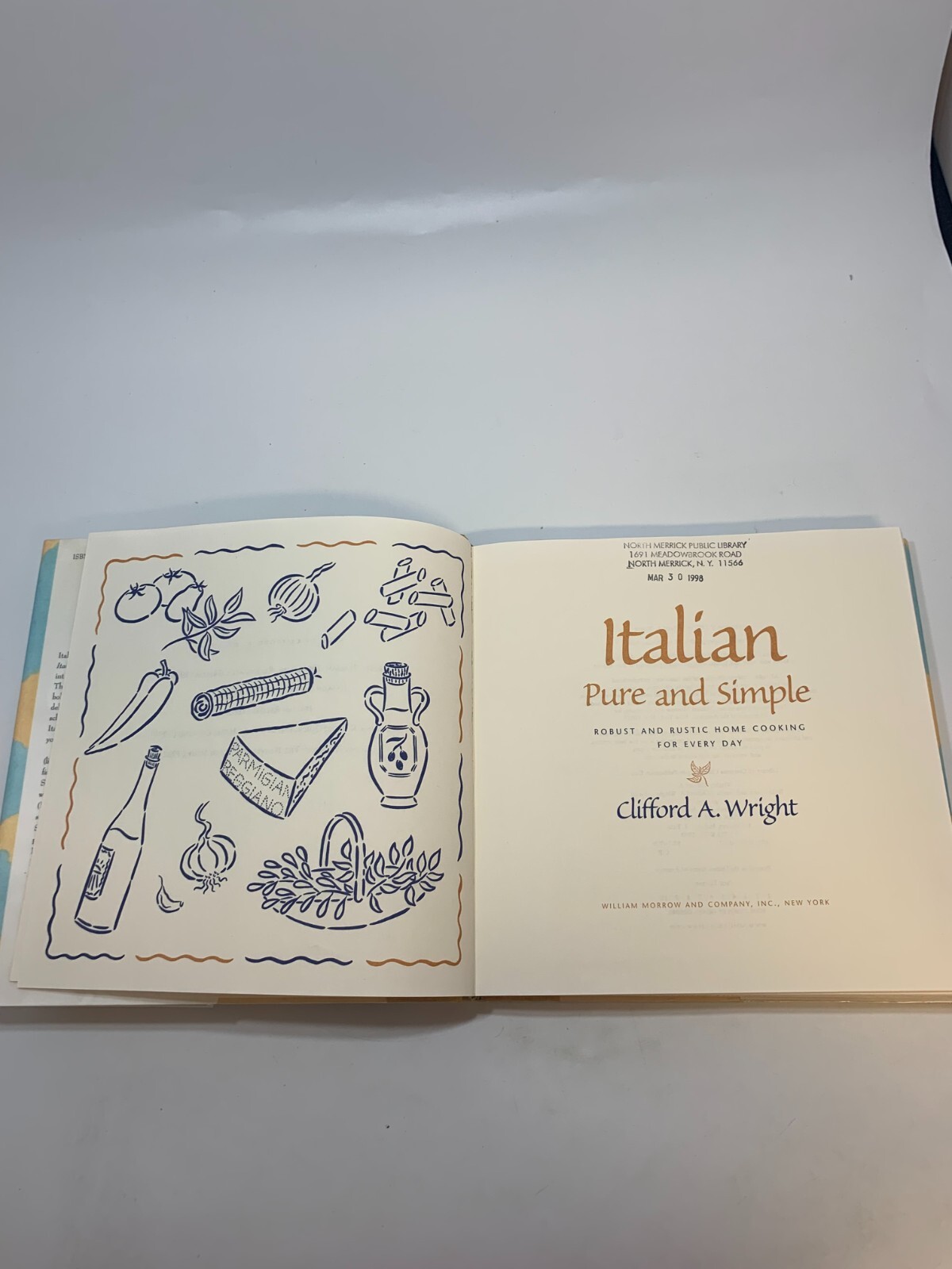 Italian Pure & Simple by Clifford A. Wright HC/DJ Ex-Library