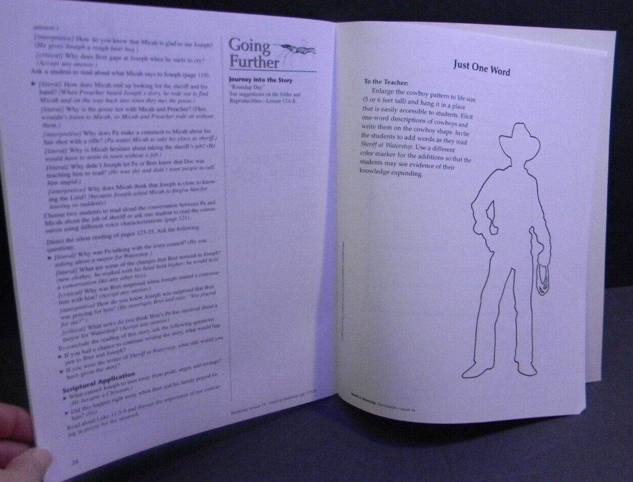 Book Links Journey into Literature Sheriff a Waterstop by Andy Thomson Lessons