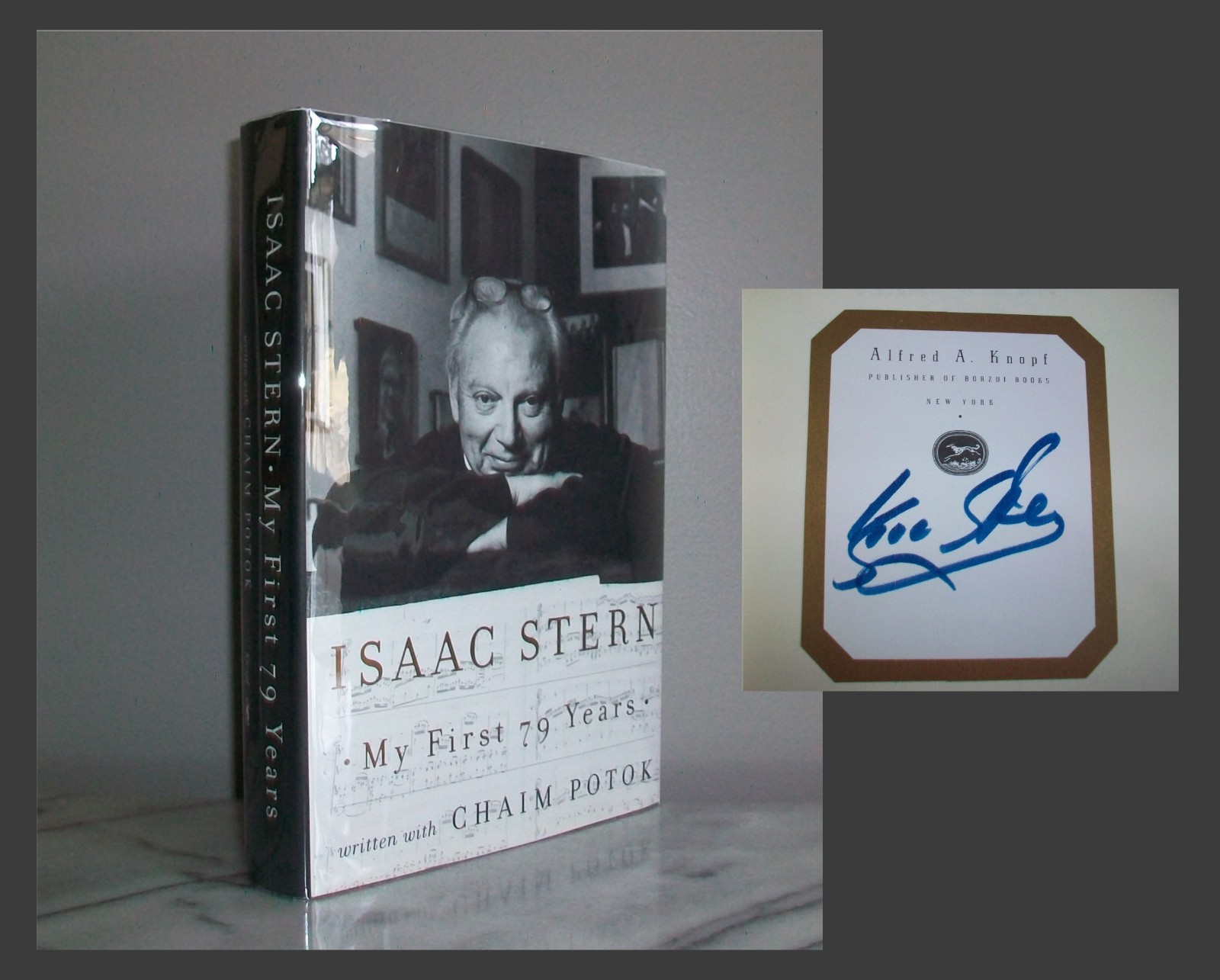 *Signed Bookplate* MY FIRST 79 YEARS Isaac Stern & Chaim Potok HC/DJ 1999 1st Ed