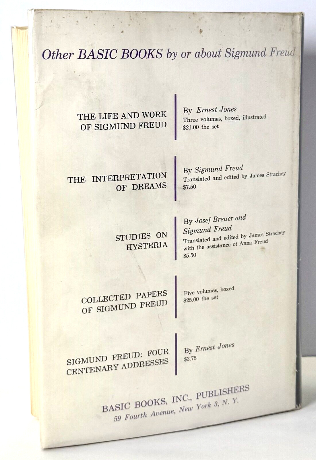 Letters of Sigmund Freud, Ernest L Freud, ed. 1960 HCDJ 1st ed 1st print w Mylar