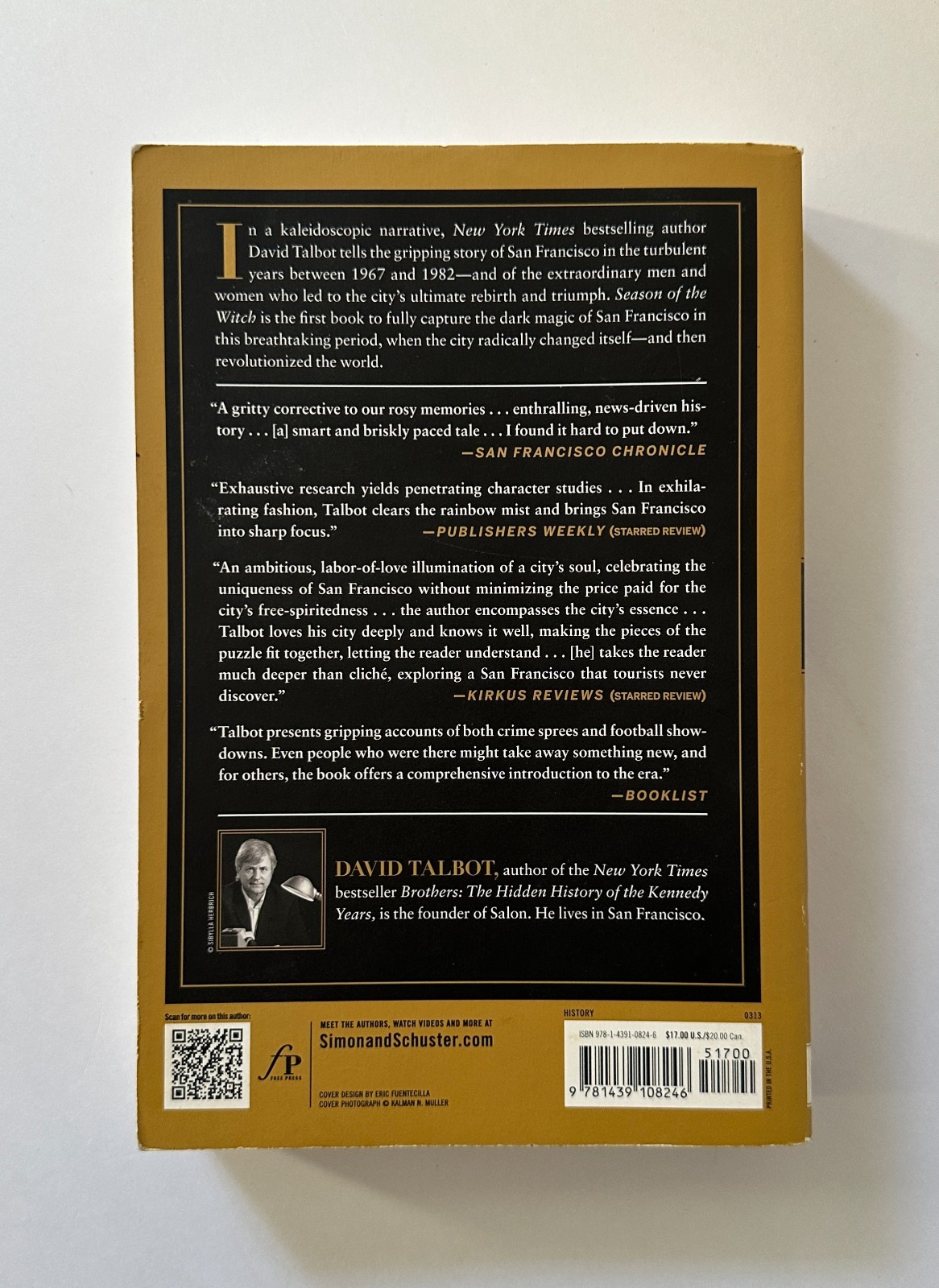 DAVID TALBOT Season of the Witch | 2013 Free Press Trade Paperback