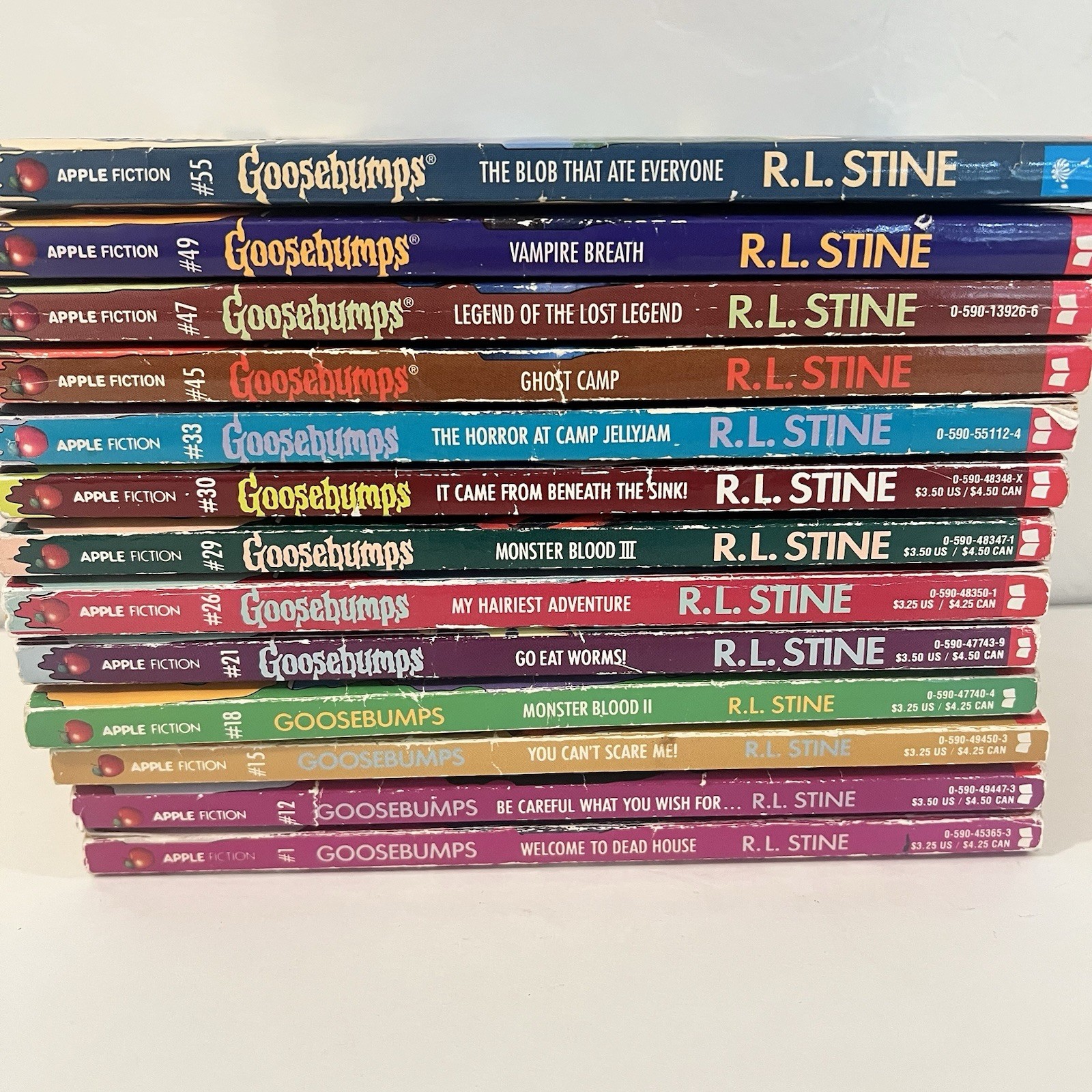 Vintage Goosebumps Book Lot of 13 R.L. Stine PB Horror Books Chapter Books Kids