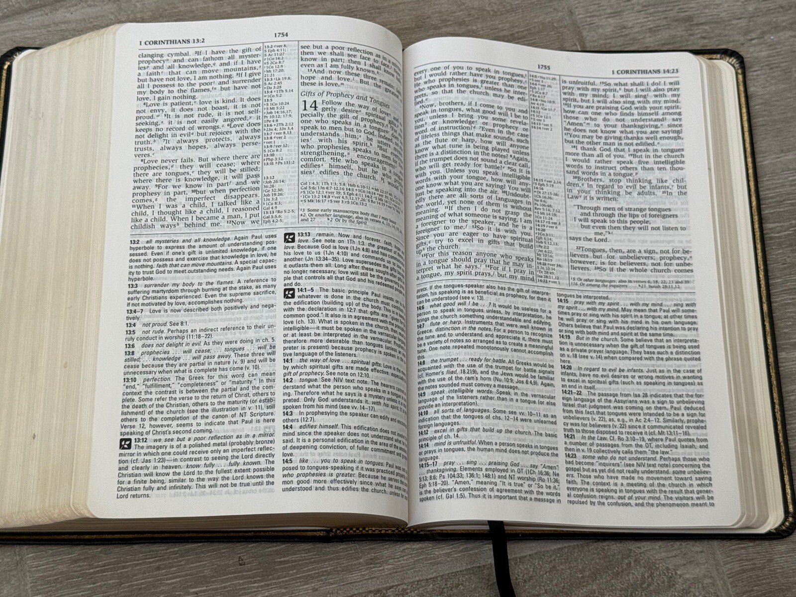 ✝️ The NIV Study Bible 1995 Zondervan Black Genuine Leather
