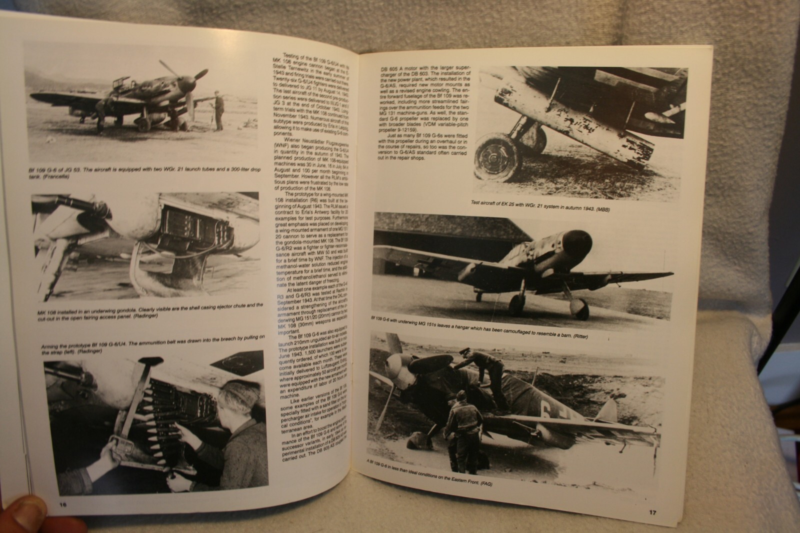 MesserschmittBF 109 G /K Griehl Luftwaffe Schiffer Military book VG Condition