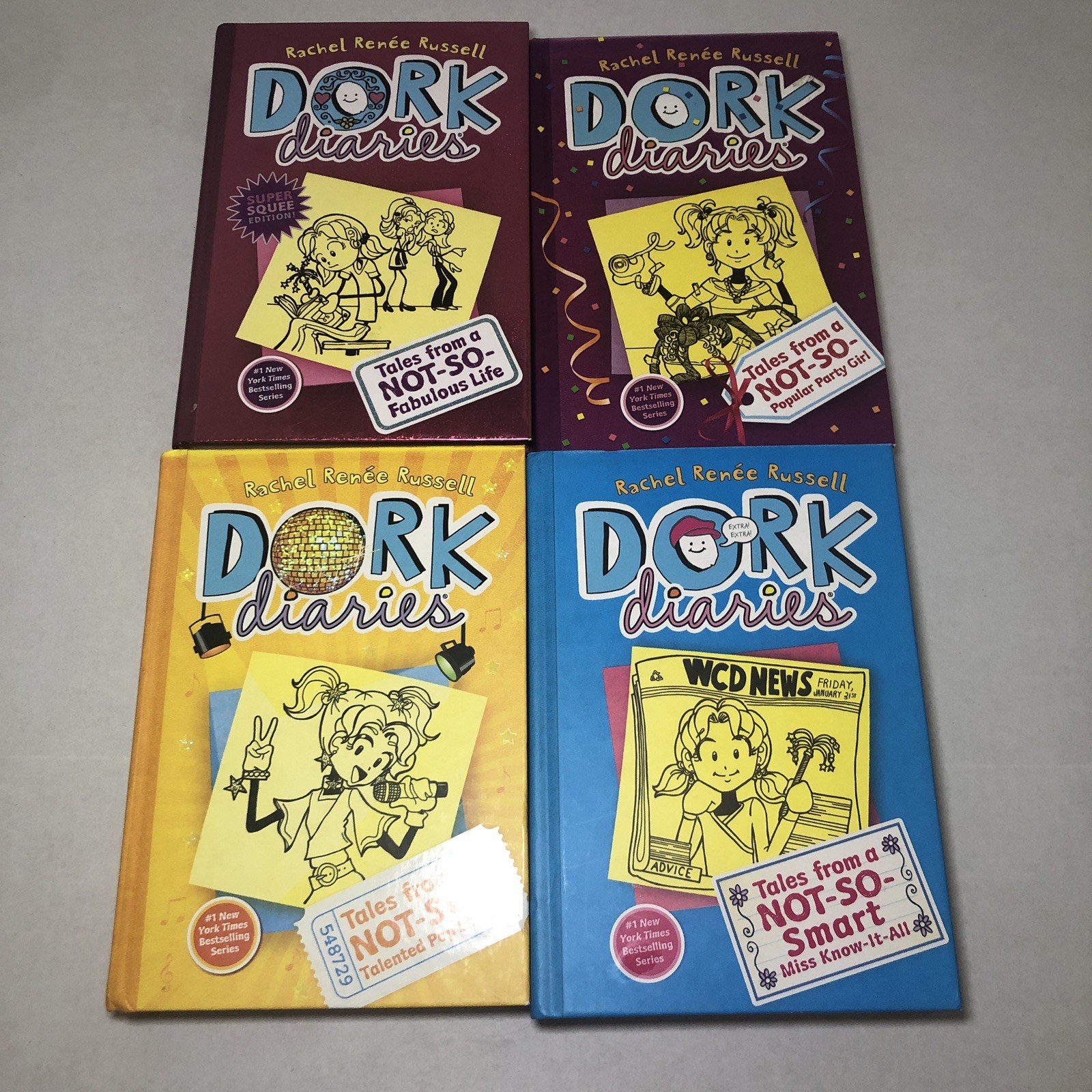 Lot 8 Dork Diaries by Rachel Renee Russell Hard Cover Exclusive Edition