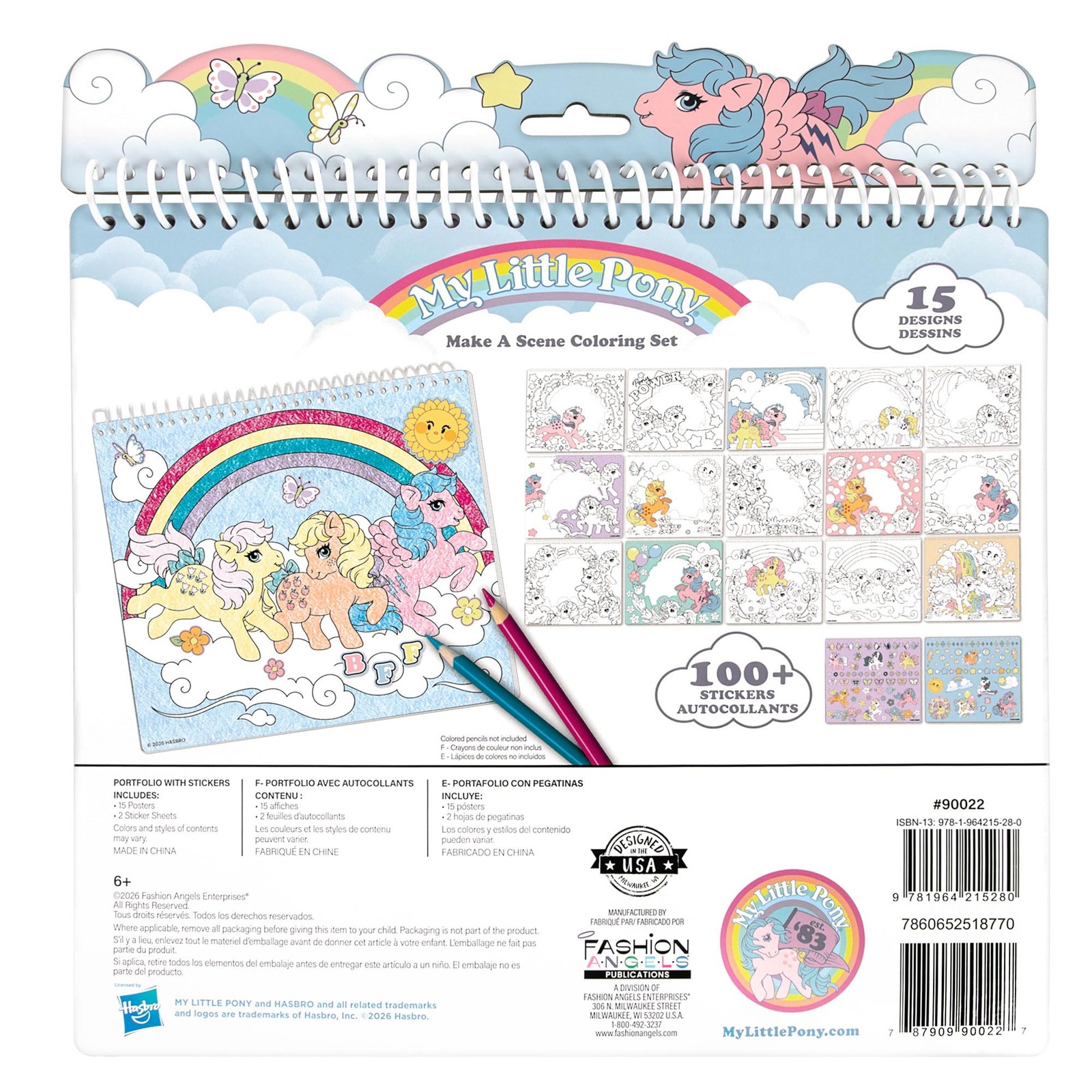 My Little Pony Pretty Pony Make a Scene Portfolio, Activity Book with 15 Sket…