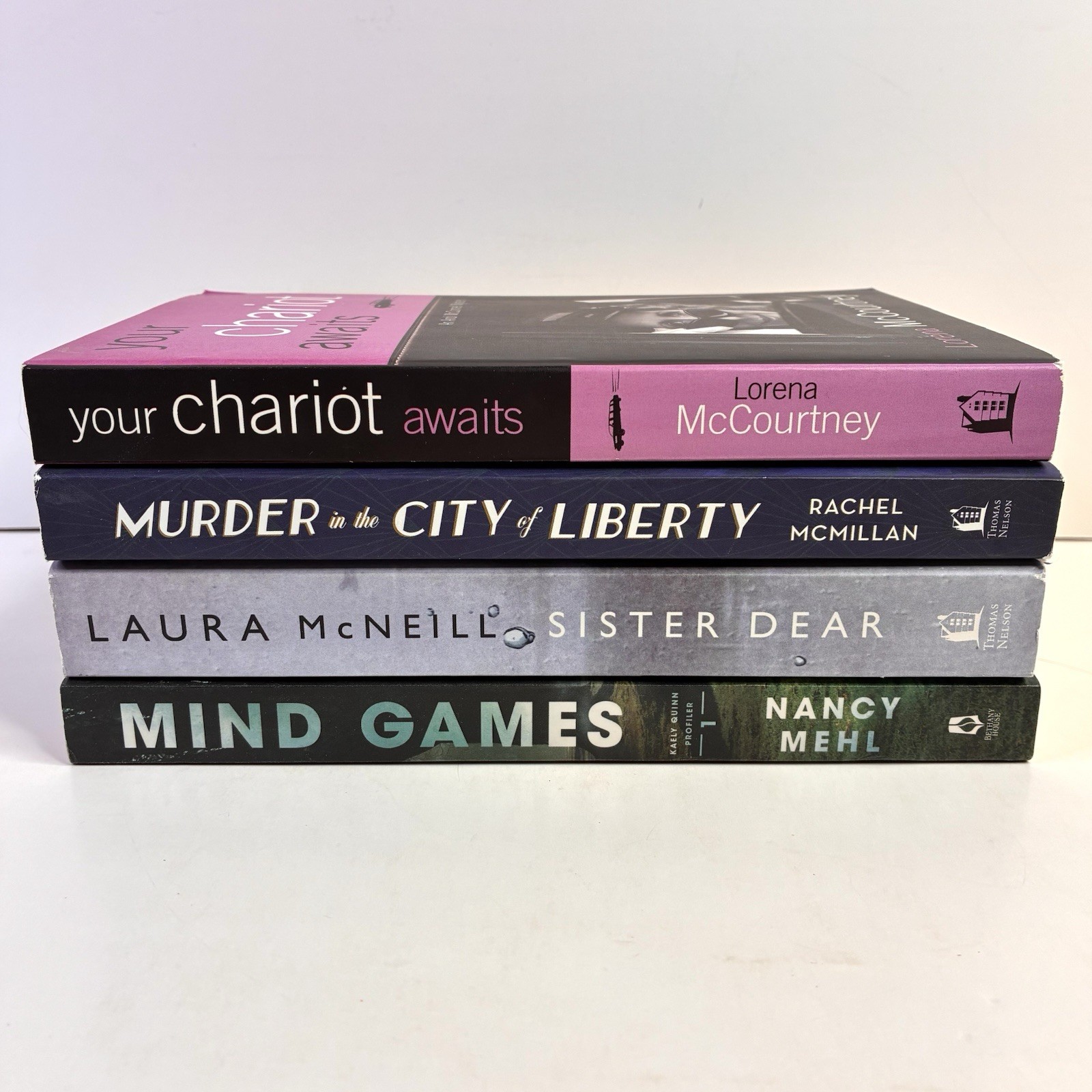Lot of 4 Christian Suspense Mystery Fiction Paperback Books Mixed Authors