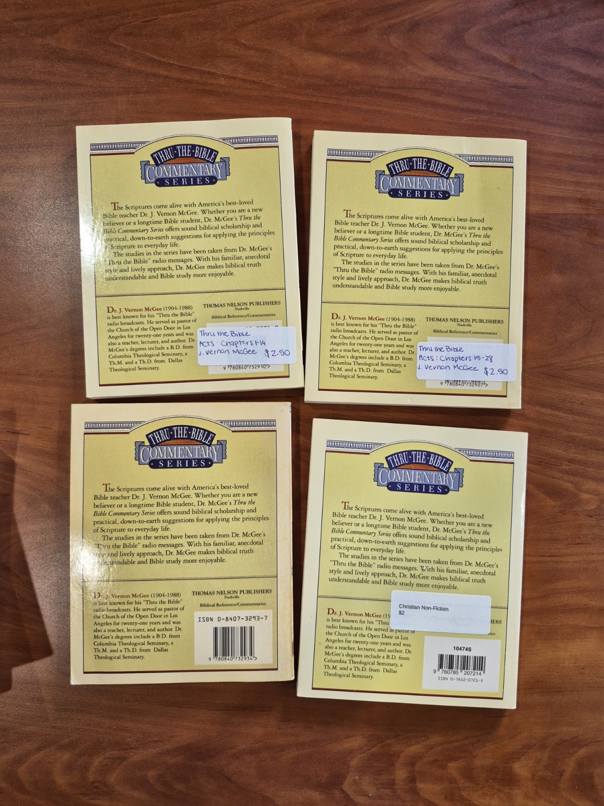 J Vernon McGee Thru The Bible Commentary Series Lot Of 11 Assorted Volumes
