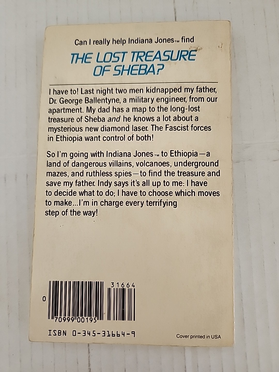1-7 and 9 Indiana Jones Find Your Fate Adventure books