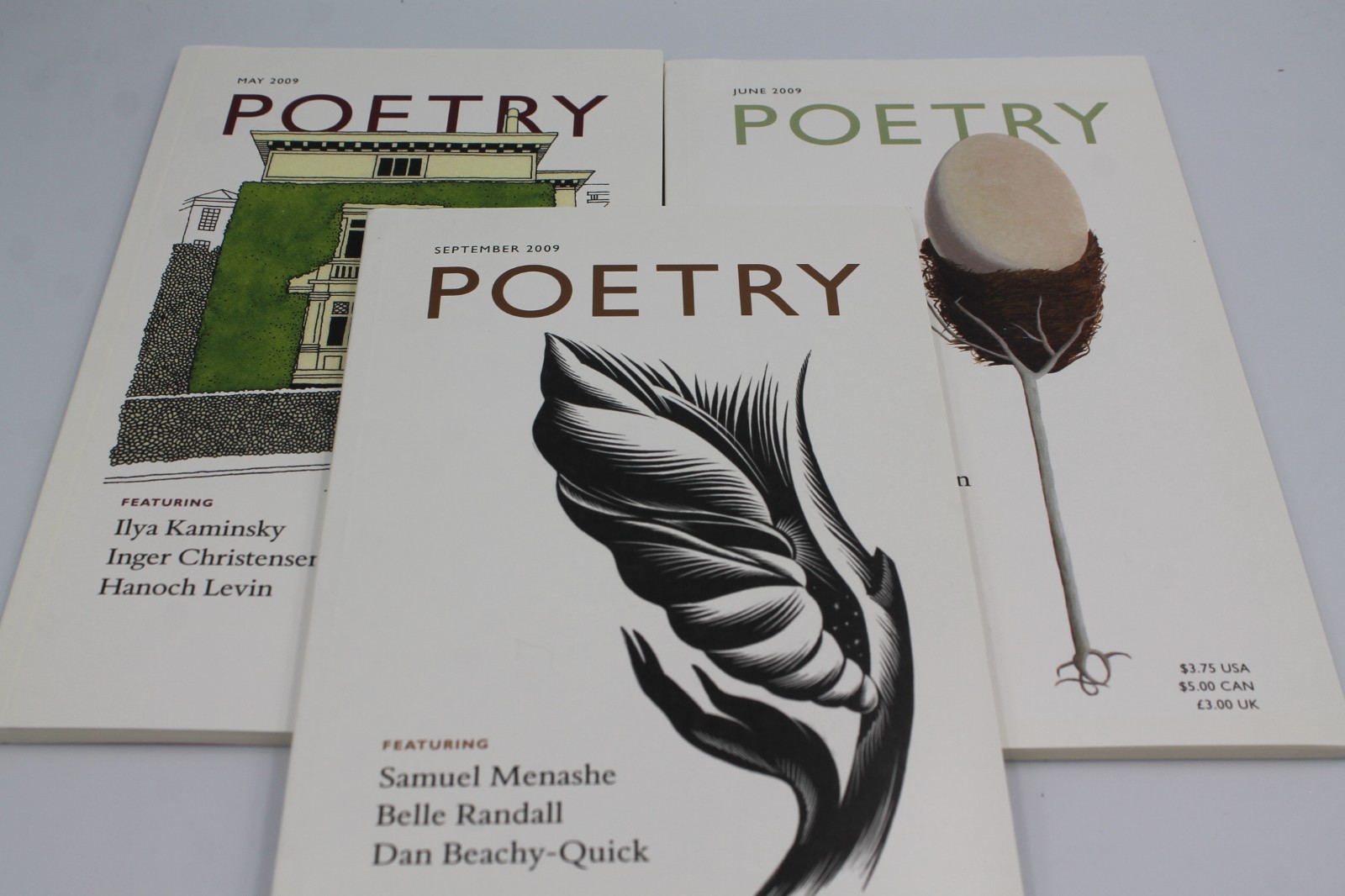 Poetry Magazine Volumes 184-203 asst issues 2004-14 QTY DISCOUNTS