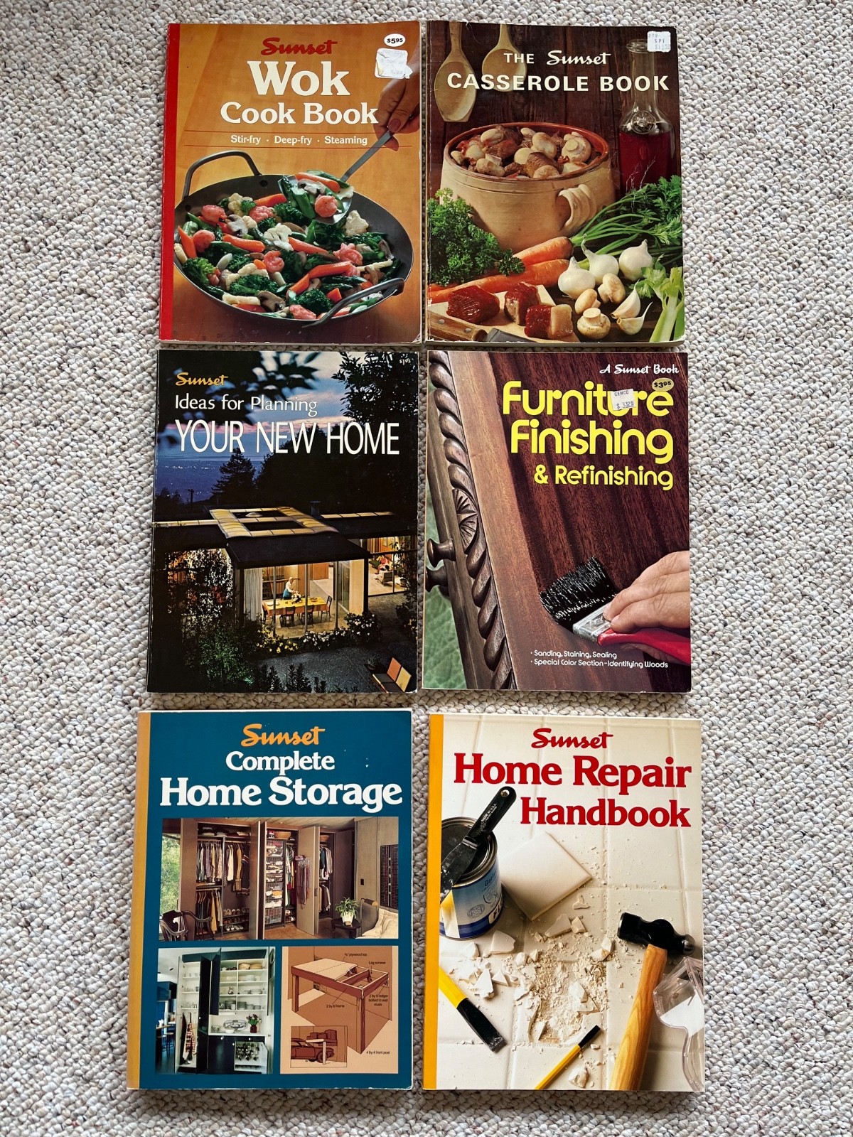 6 vintage Sunset books