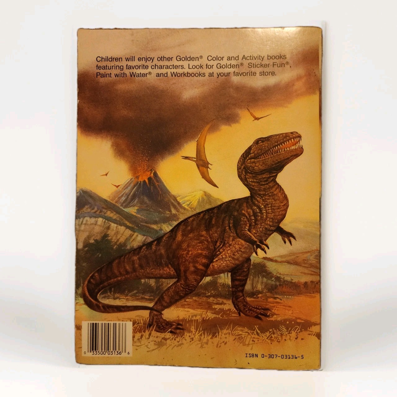 Vintage 1987 Golden Dinosaurs Giant Coloring Book 92 Pages Left Uncolored VTG