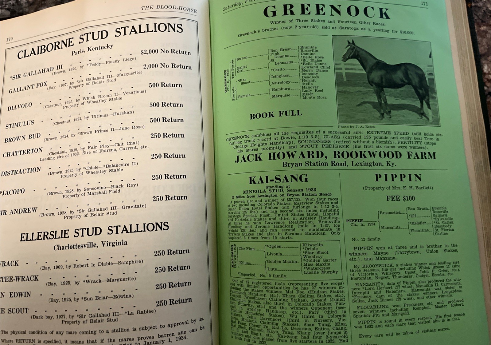 The Blood-Horse Weekly Journal 1933 Vol. 19 Thomas B. Cromwell Lexington, Ky