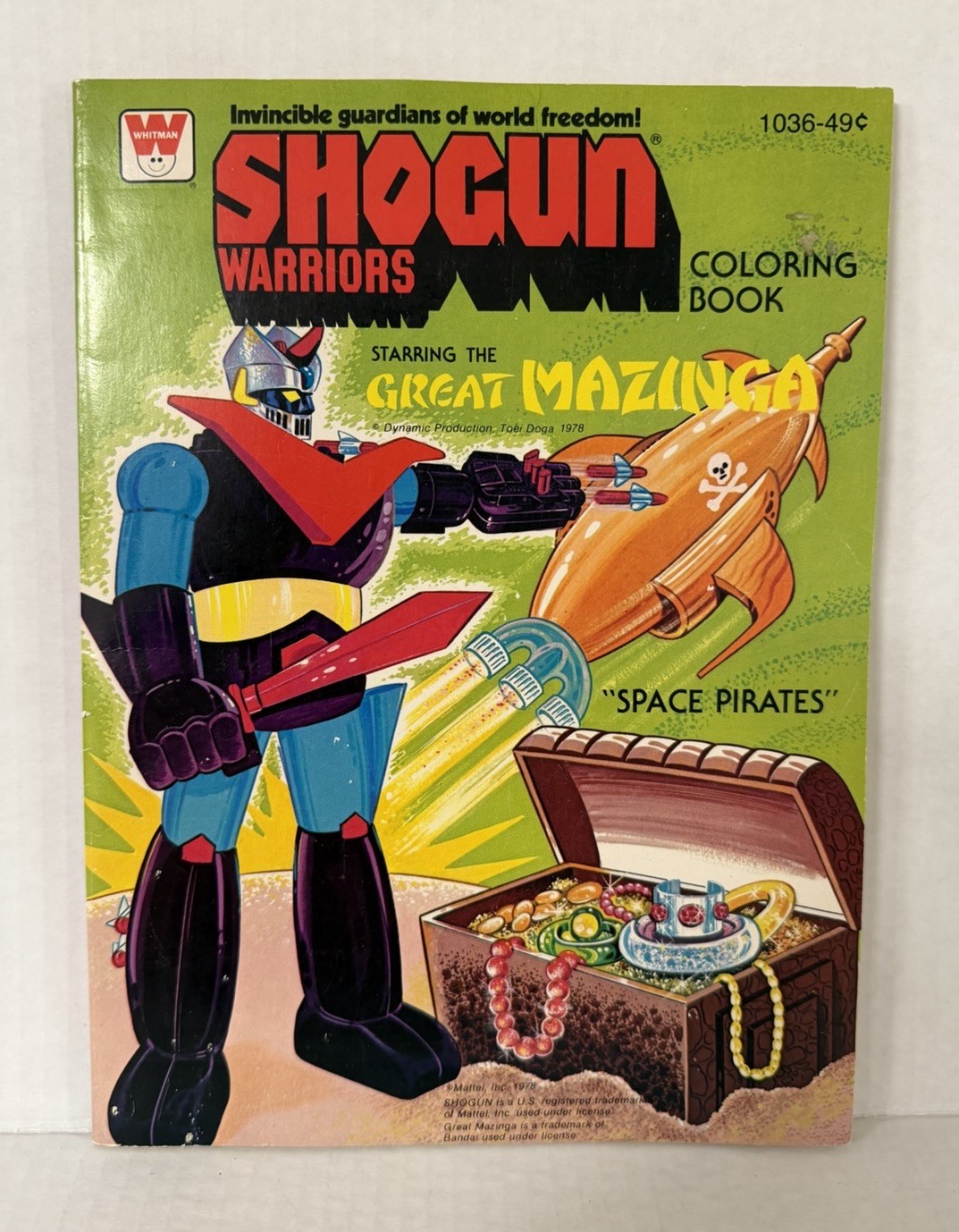 Vtg 1978 Shogun Warriors Great Mazinga Coloring Book Whitman GUC See Pics