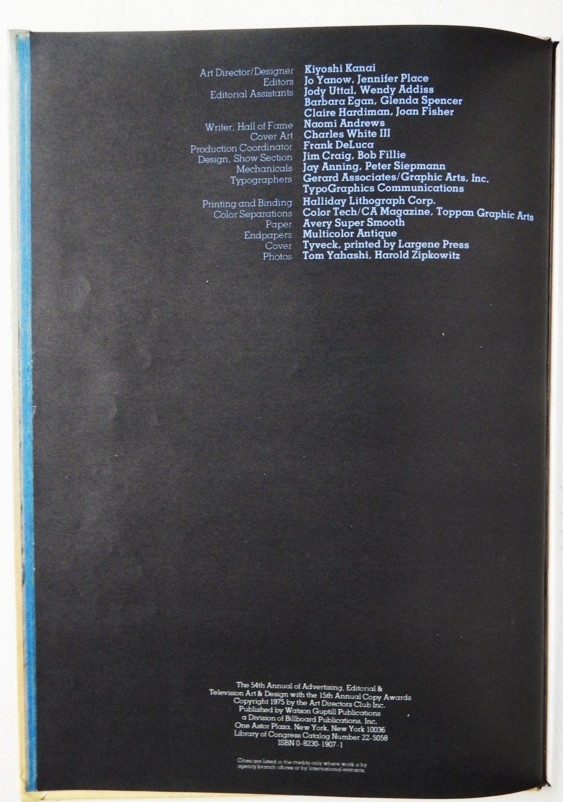 54th Art Directors Annual of Advertising Editoial & Televisioin Art Design 1975