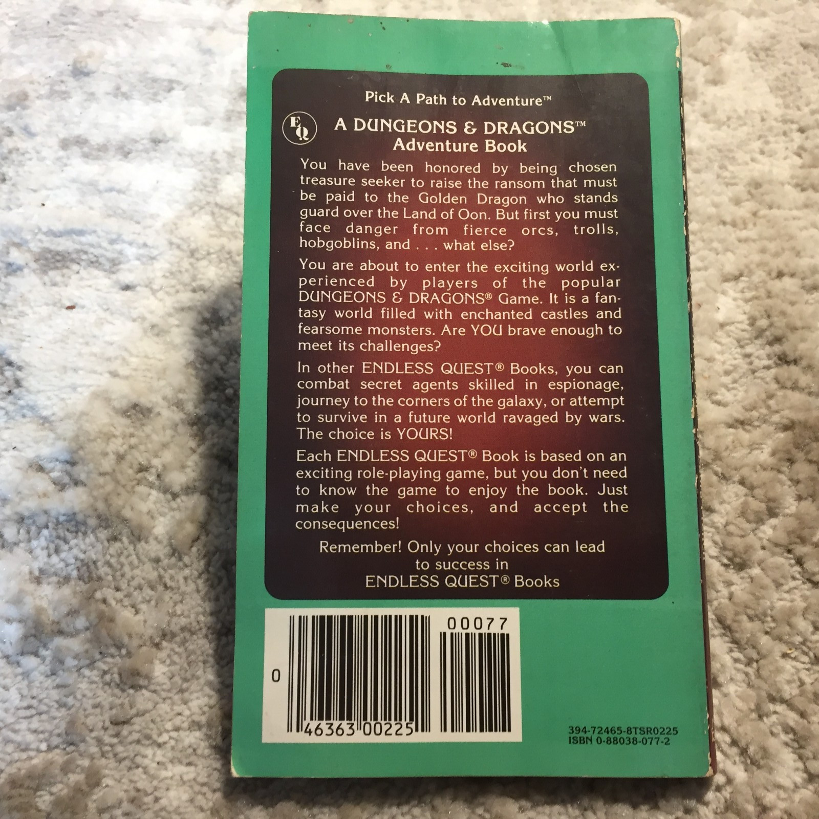 The Dragon’s Ransom Laura French Endless Quest #16 1984 TSR Dungeons And Dragons