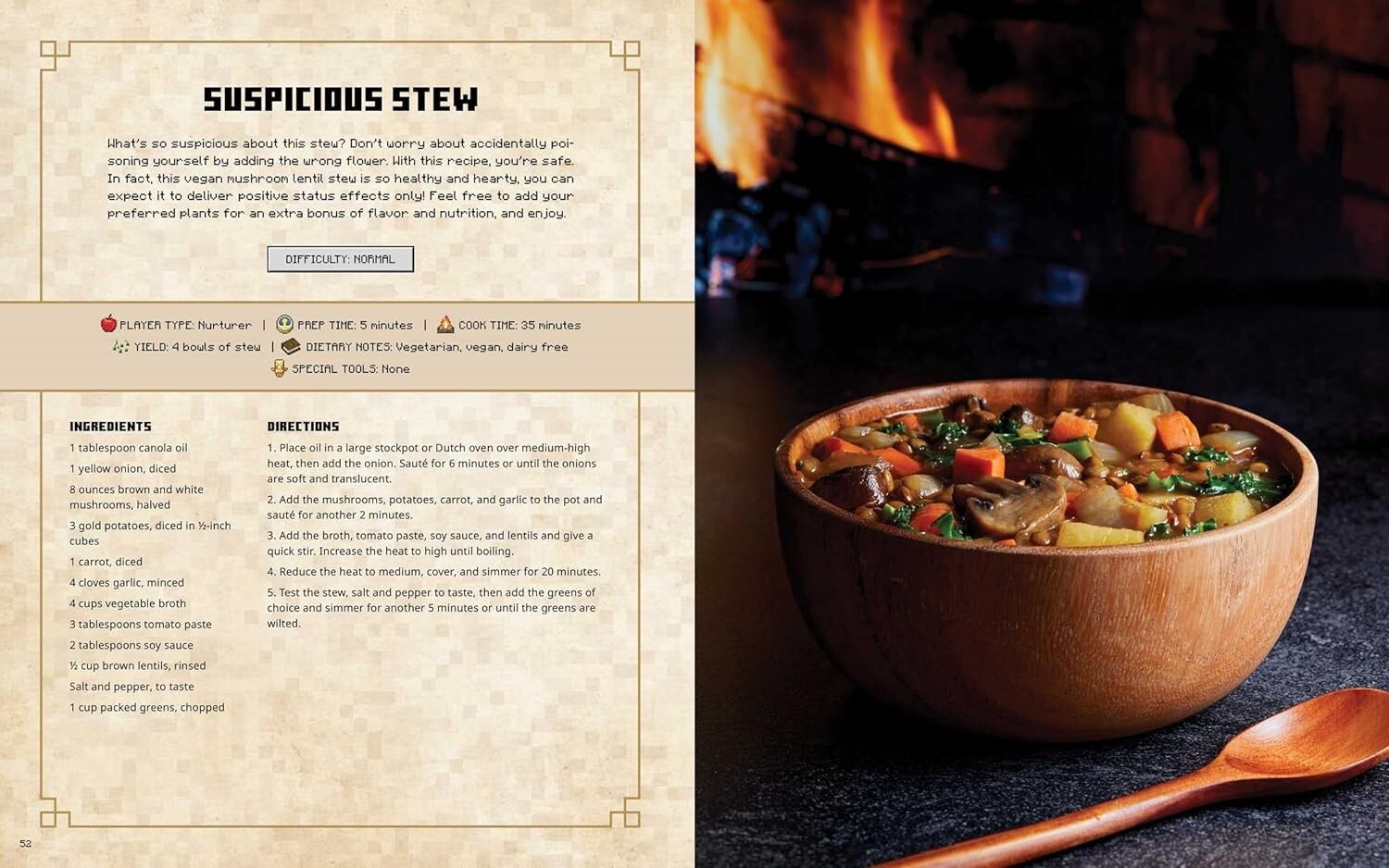 Minecraft: Gather, Cook, Eat! Official Hardcover Cookbook Art Food Guide