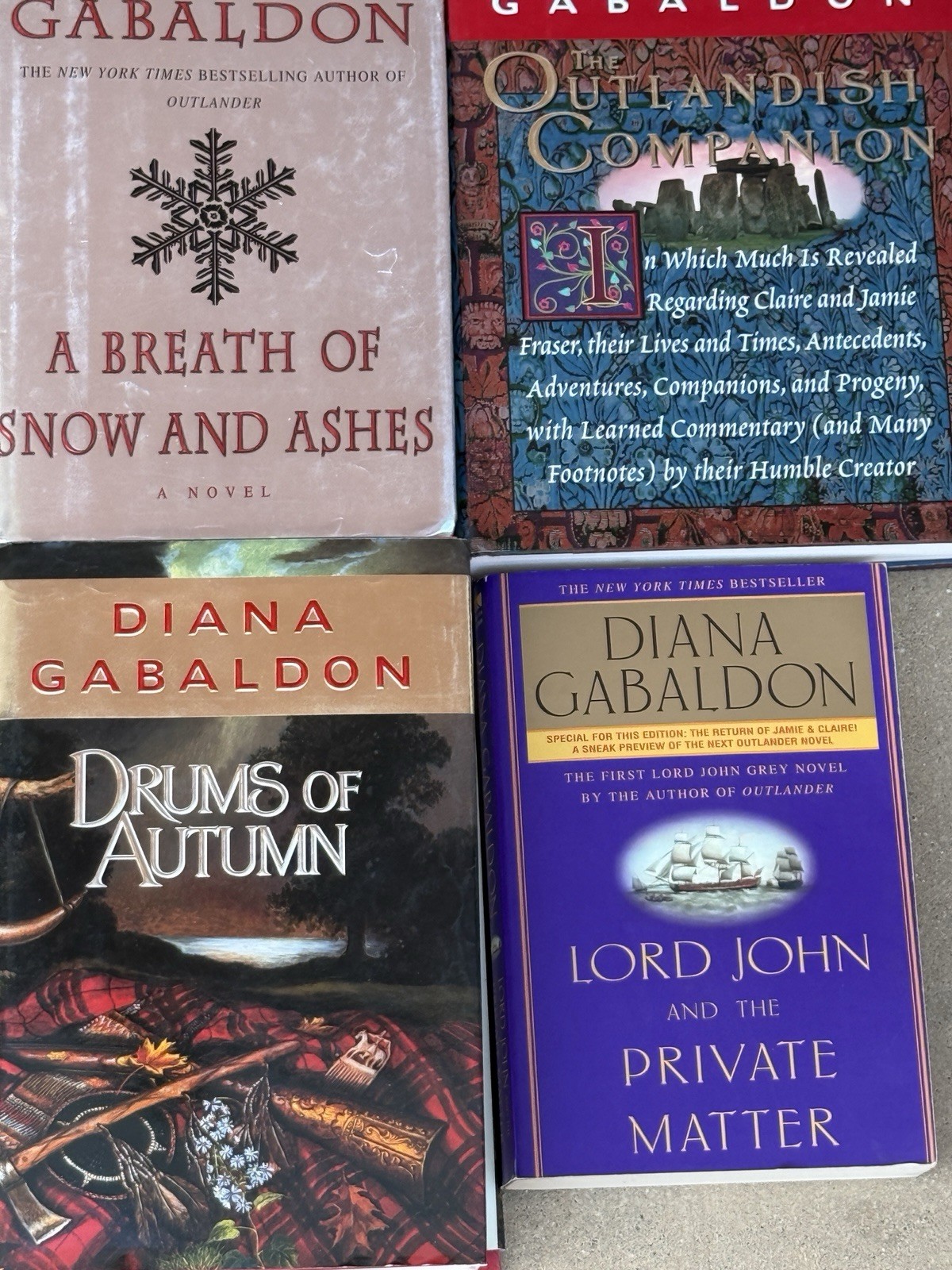 Diana Gabaldon Lot Of 6 Books 5 Hardcover & 1 Paperback – 2 Drums Of Autumn