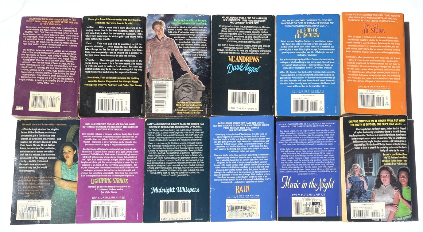V.C. Andrews 26 Paperback Book Lot Flowers In The Attic +More Several Keyholes