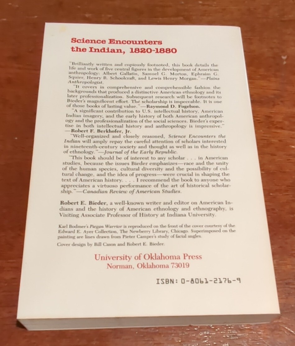 Science Encounters the Indian, 1820-1880: The Early Years of American Ethnology