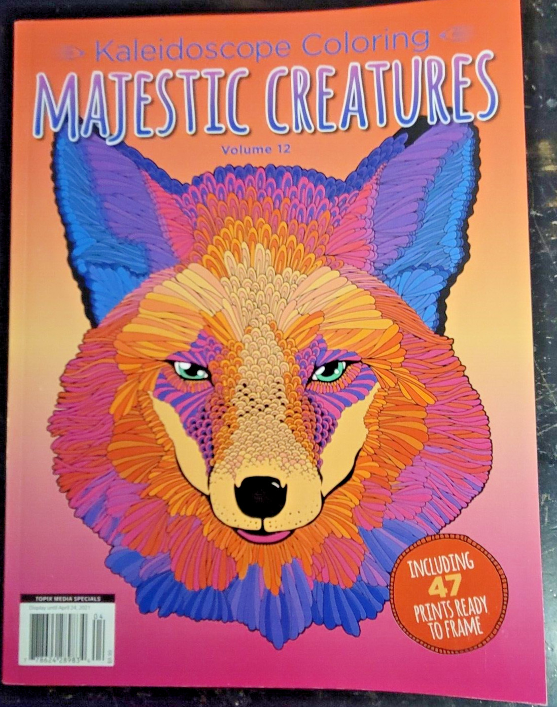MAJESTIC CREATURES Vol 12 Adult Coloring Book With 47 Prints Ready To Frame