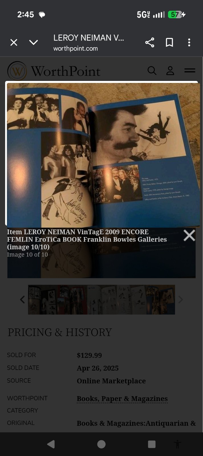 LEROY NEIMAN VinTagE 2009 ENCORE FEMLIN EroTiCa BOOK Franklin Bowles Galleries