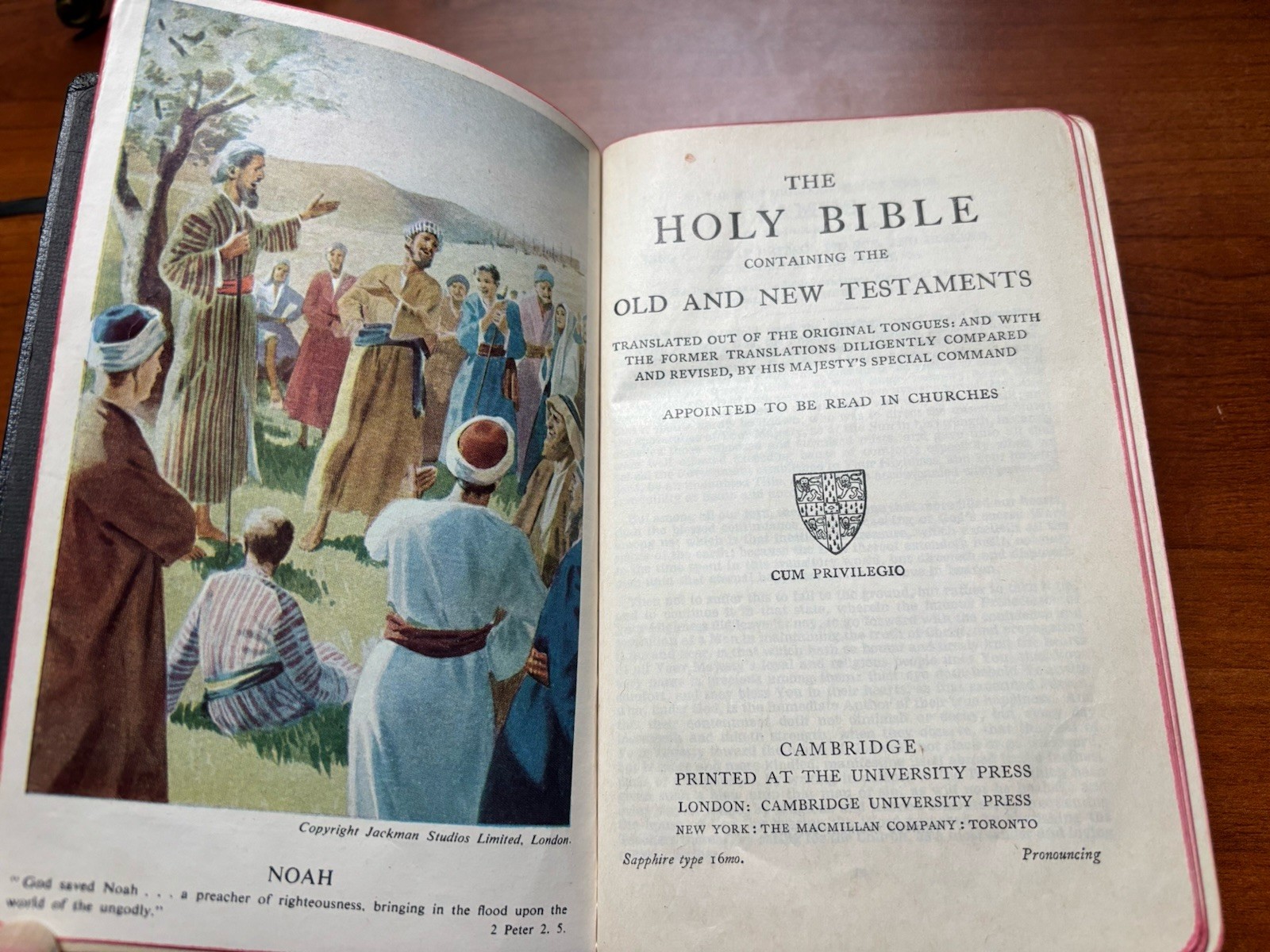 Vintage Holy Bible Cambridge At The University Press Moroccan Leather 1940’s