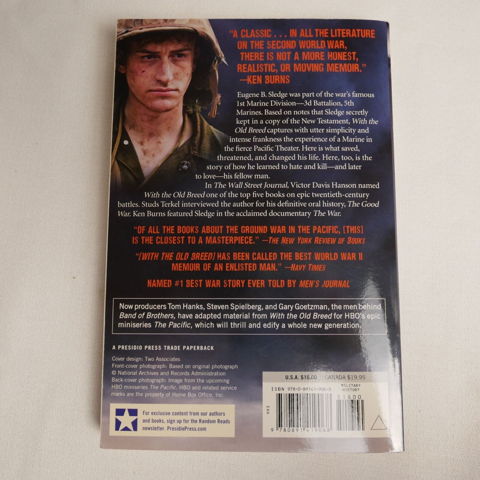 “With The Old Breed” By E.B. Sledge Paperback WWII Memoir