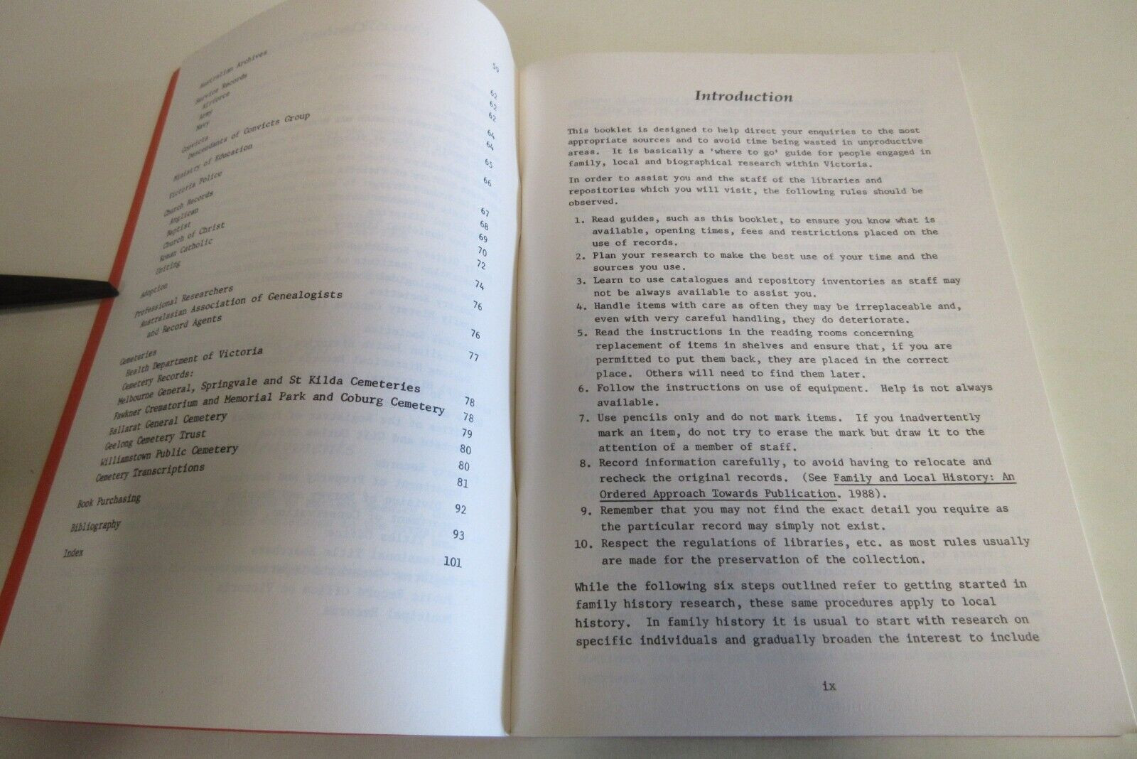 Family and Local History Sources in Victoria – Brown et al. – 106 Pages – 1990