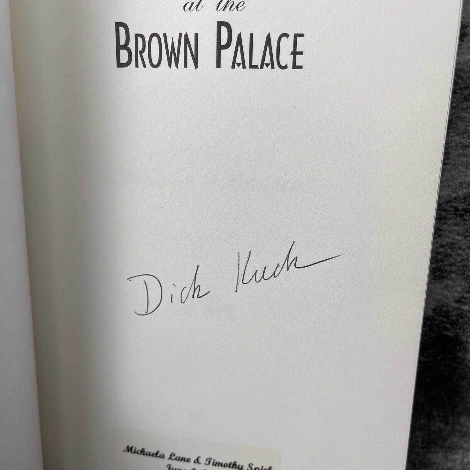 Murder at the Brown Palace Dick Kreck Signed Fulcrum Publishing True Crime Book