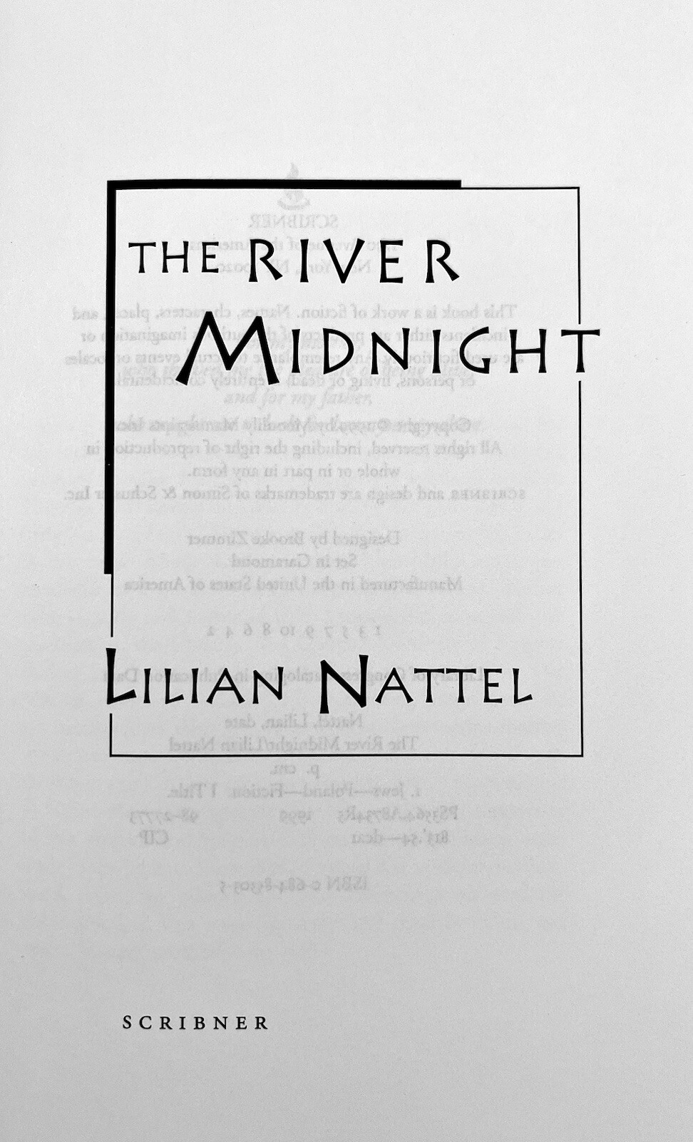 The River Midnight by Lilian Nattel – FINE Hardcover First Edition 1st Printing