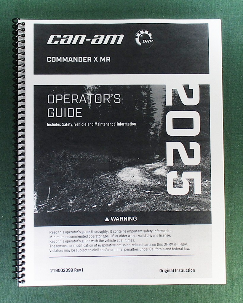2025 Can-Am Defender 6×6 XT HD10 Owner’s Manual: 250 Pages & Protective Covers!