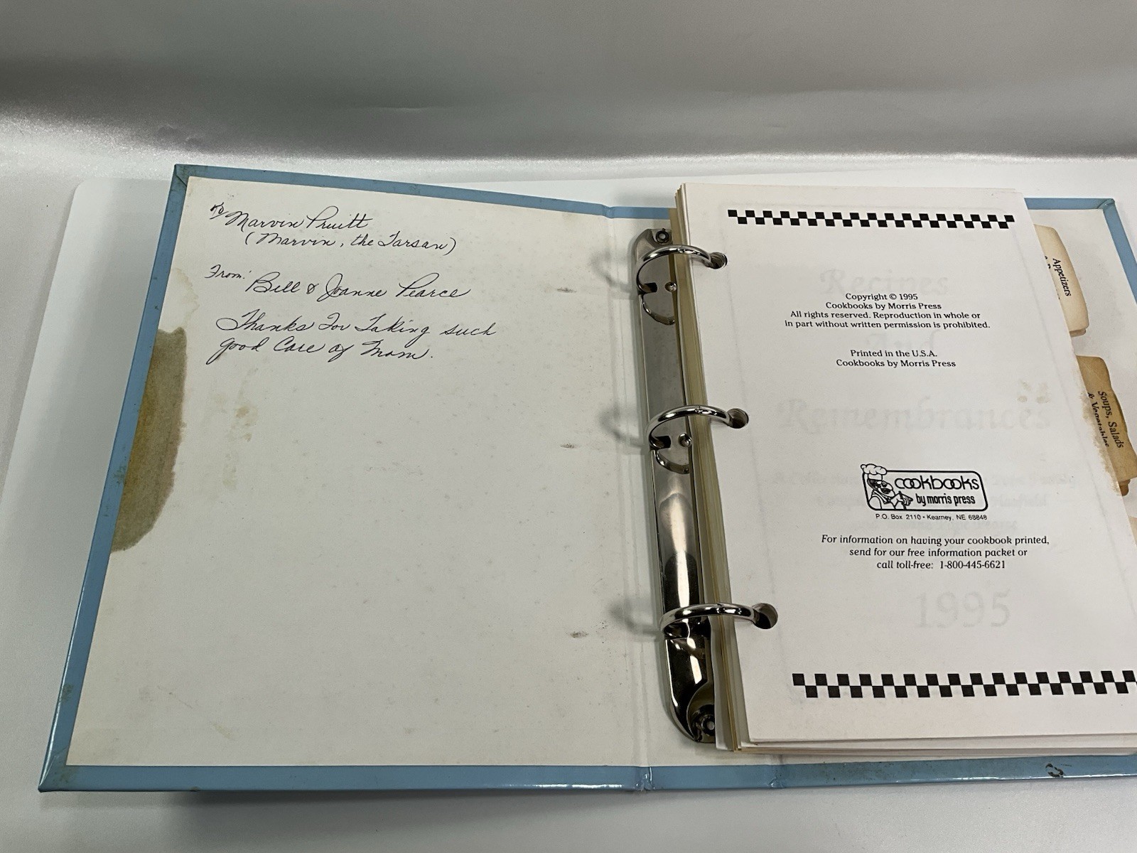 Recipes and Remembrances Pope Family Cookbook 1995 Morris Press Binder Recipe