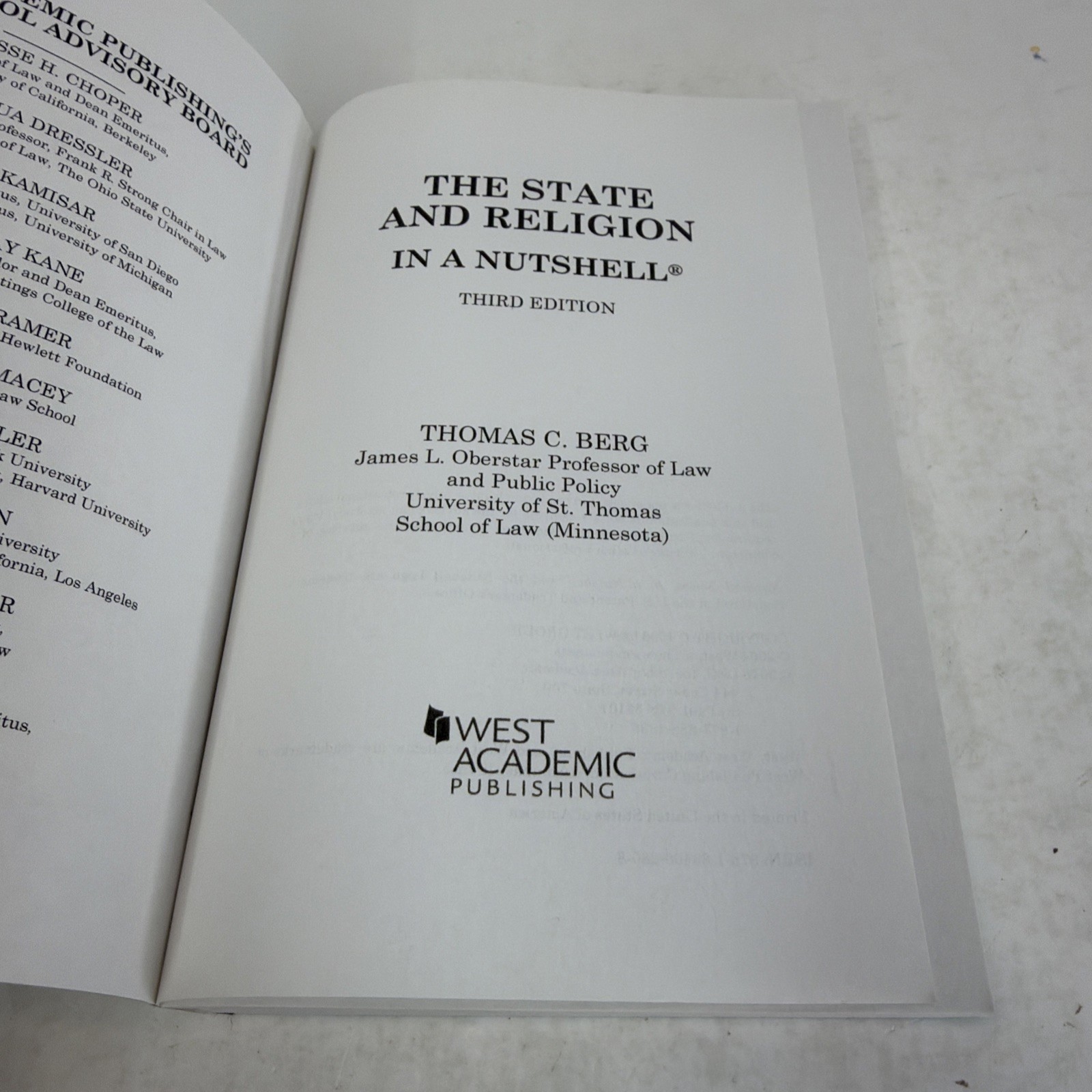 The State and Religion in a Nutshell 3rd Edition Paperback by Thomas Berg