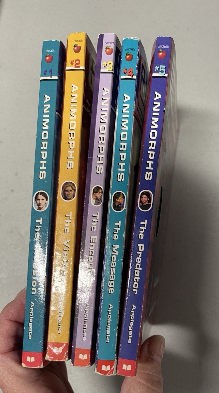 Animorphs Books 1-5 (1,2,3,4,5) Book Lot SET K.A. Applegate 1st Ed. Scholastic