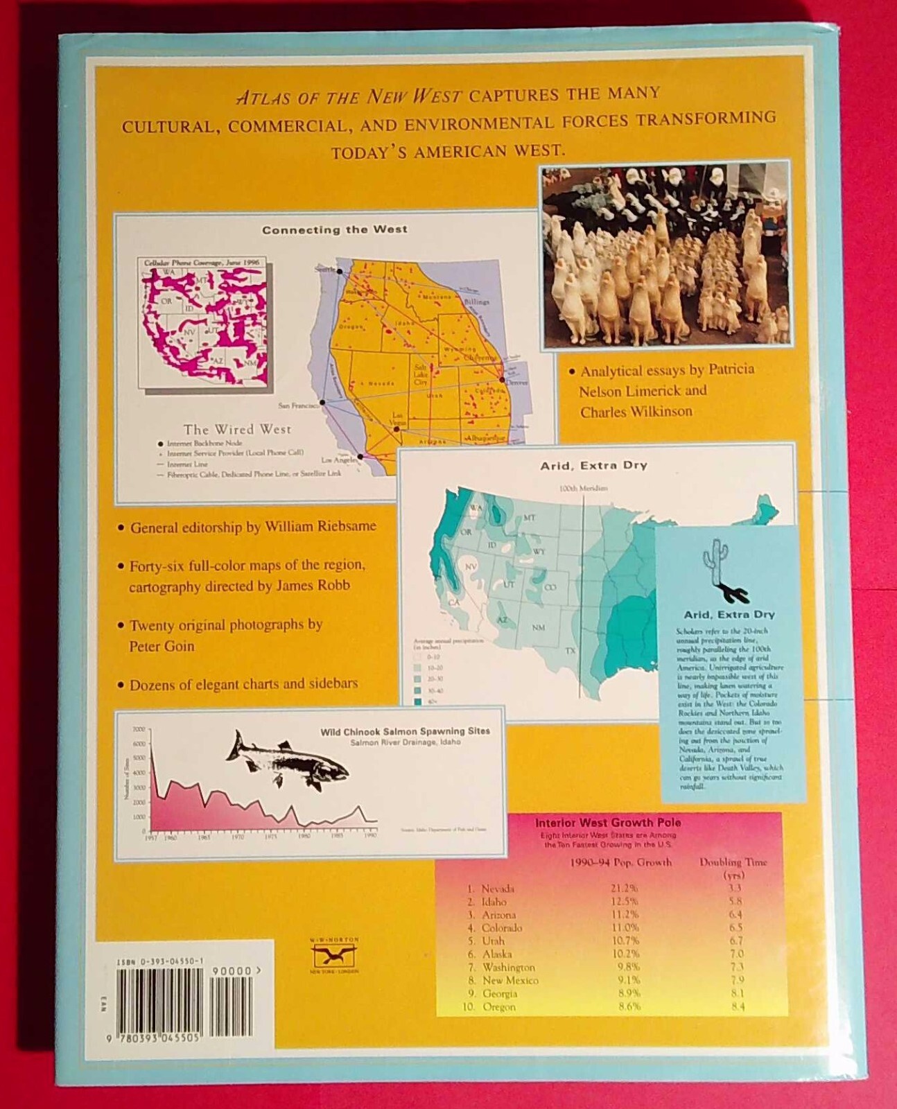 Atlas of the New West, Riebsame, 1997, 1st edition, signed/personalized (A418)