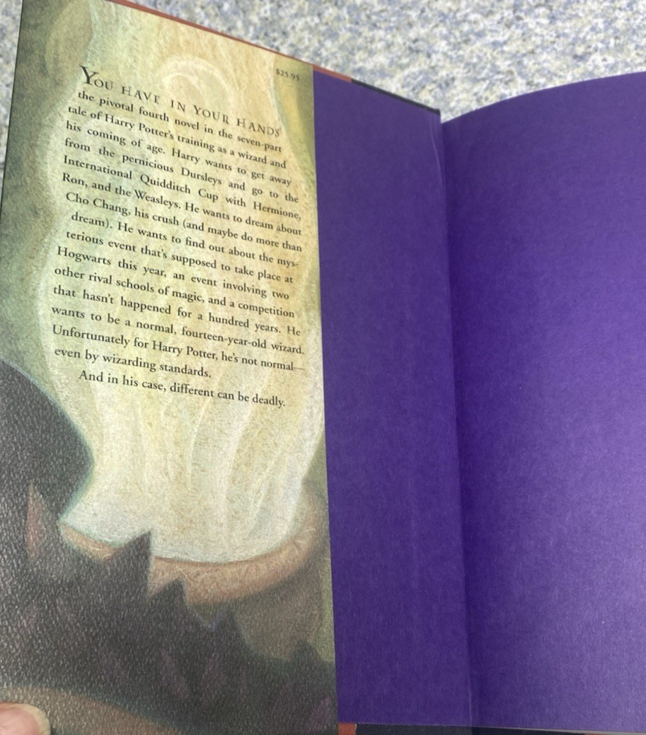 Harry Potter Goblet Of Fire by Rowling, J. K. 1st US Ed. 1st Print HC 734 Pages