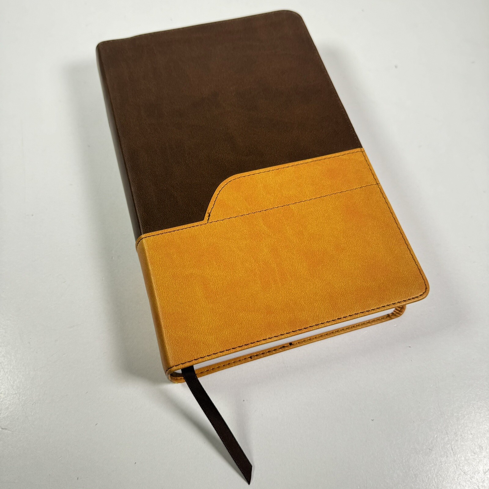 Zondervan Bible NIV Large Print Italian DuoTone Chocolate Amber NIB