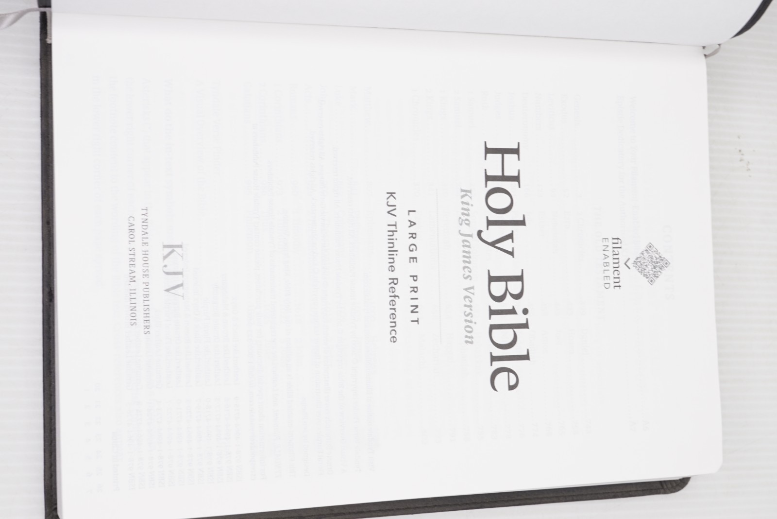 KJV Large Print Thinline Filament Enabled Reference Bible Tyndale Red Letter