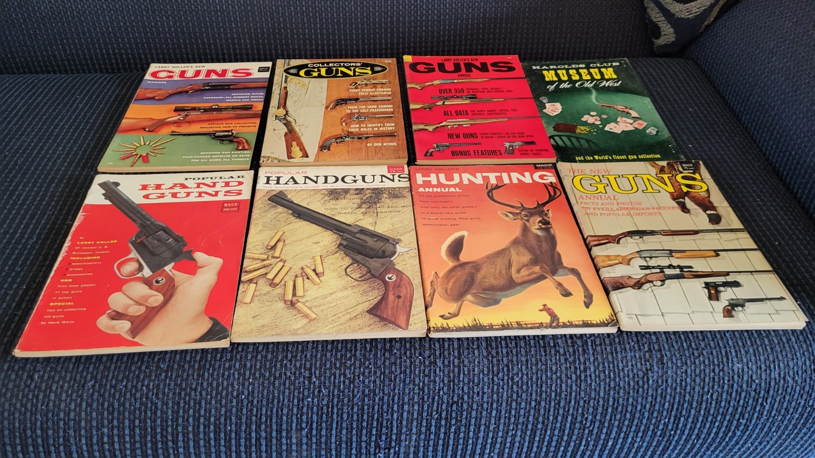 Lot of Vintage Larry Kollers Book of Guns MACO 51, 63, 86, 97, 99, And 105