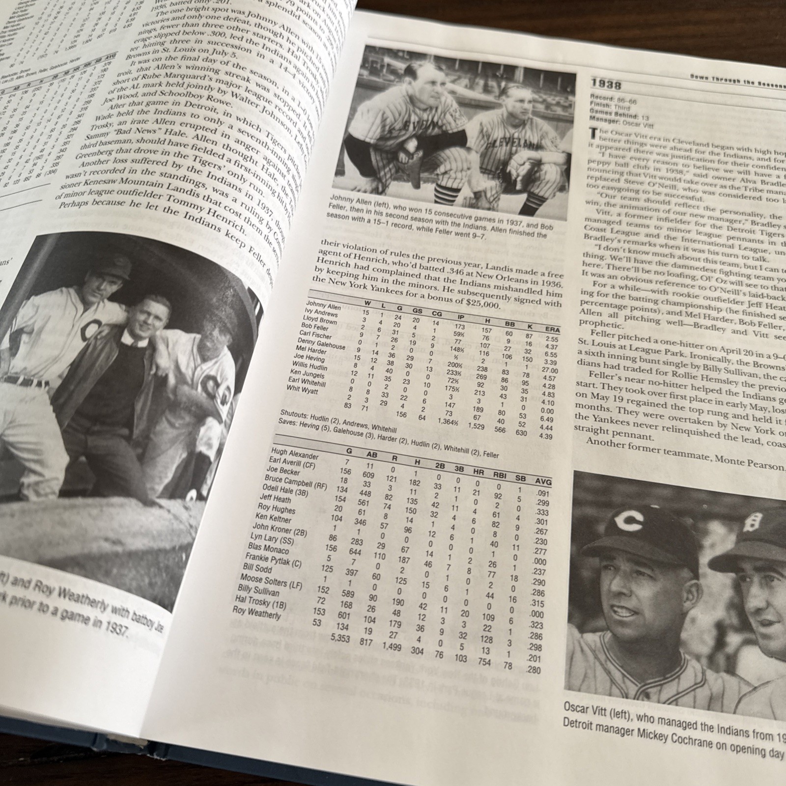 VTG SIGNED Cleveland Indians Encyclopedia Russel Schneider MLB Baseball HC DJ