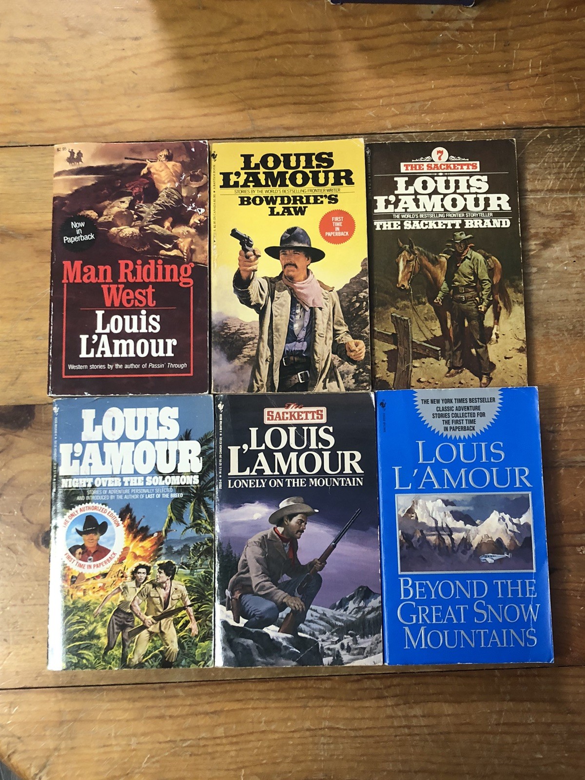Vintage Louis L’Amour Western Lot 18 Paperback Bantam Books