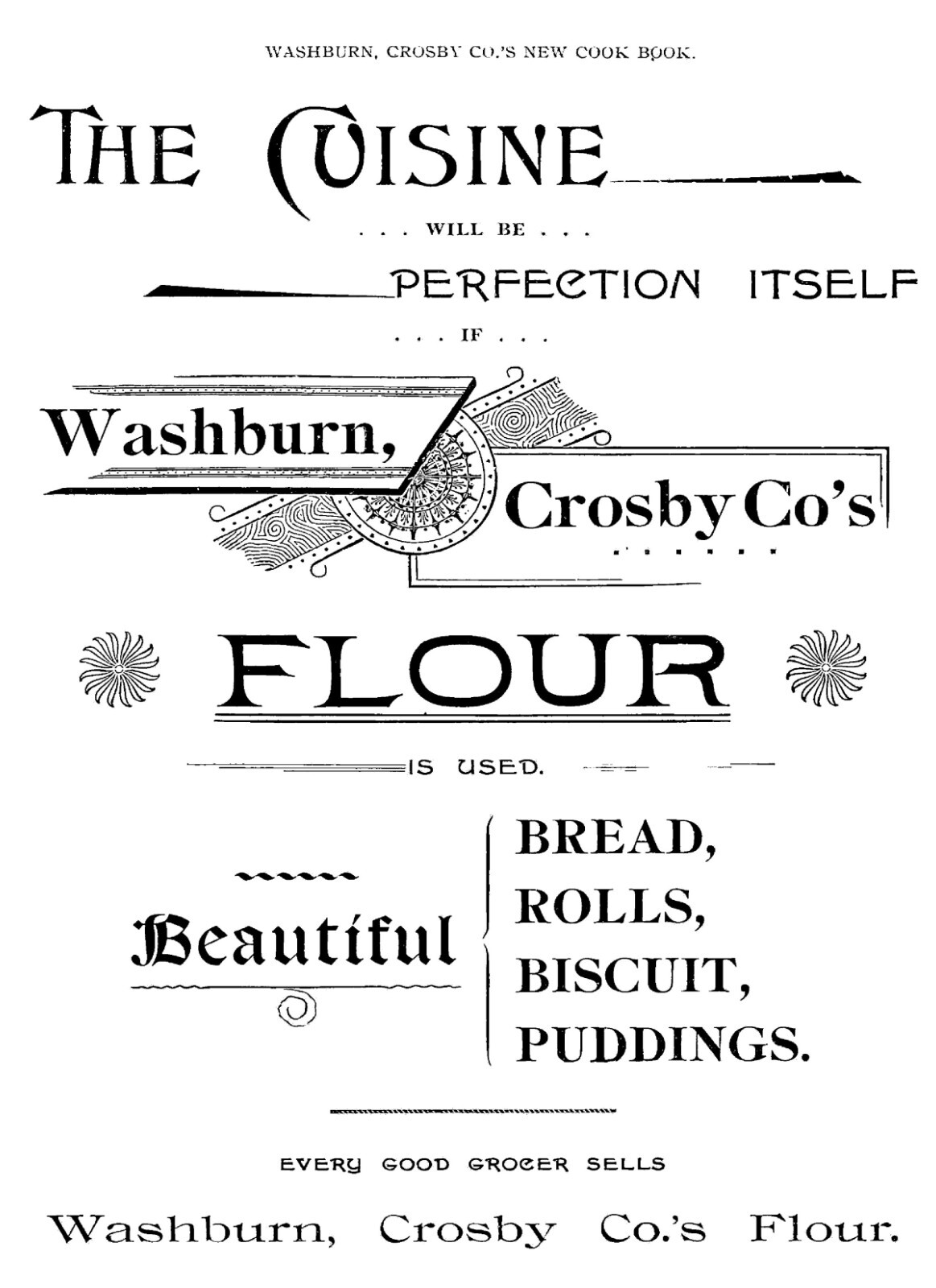 Washburn Crosby CO. New Cook Book “1894” 74 Pages