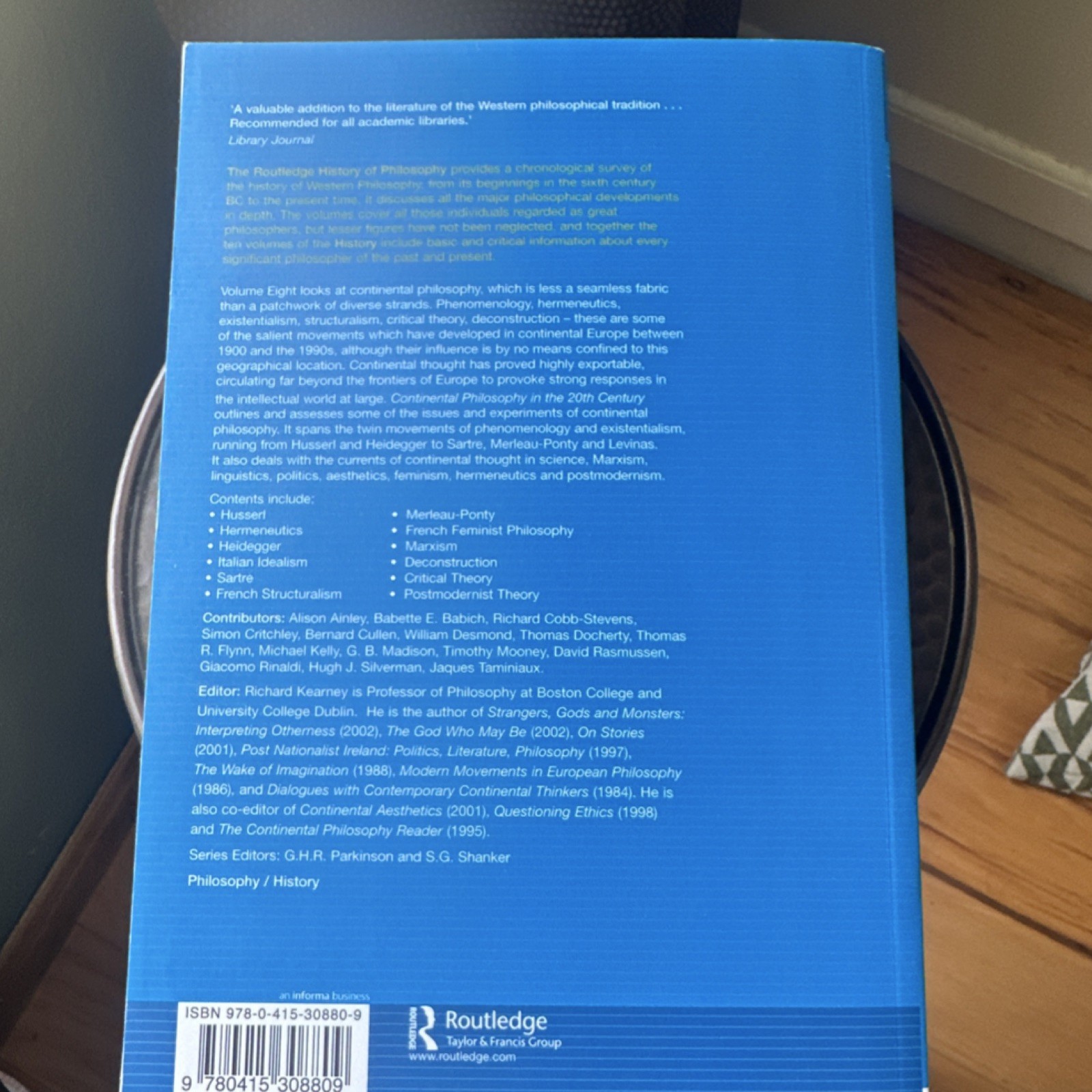 Routledge Continental Philosophy Richard Kearney Paperback Nonfiction Revised