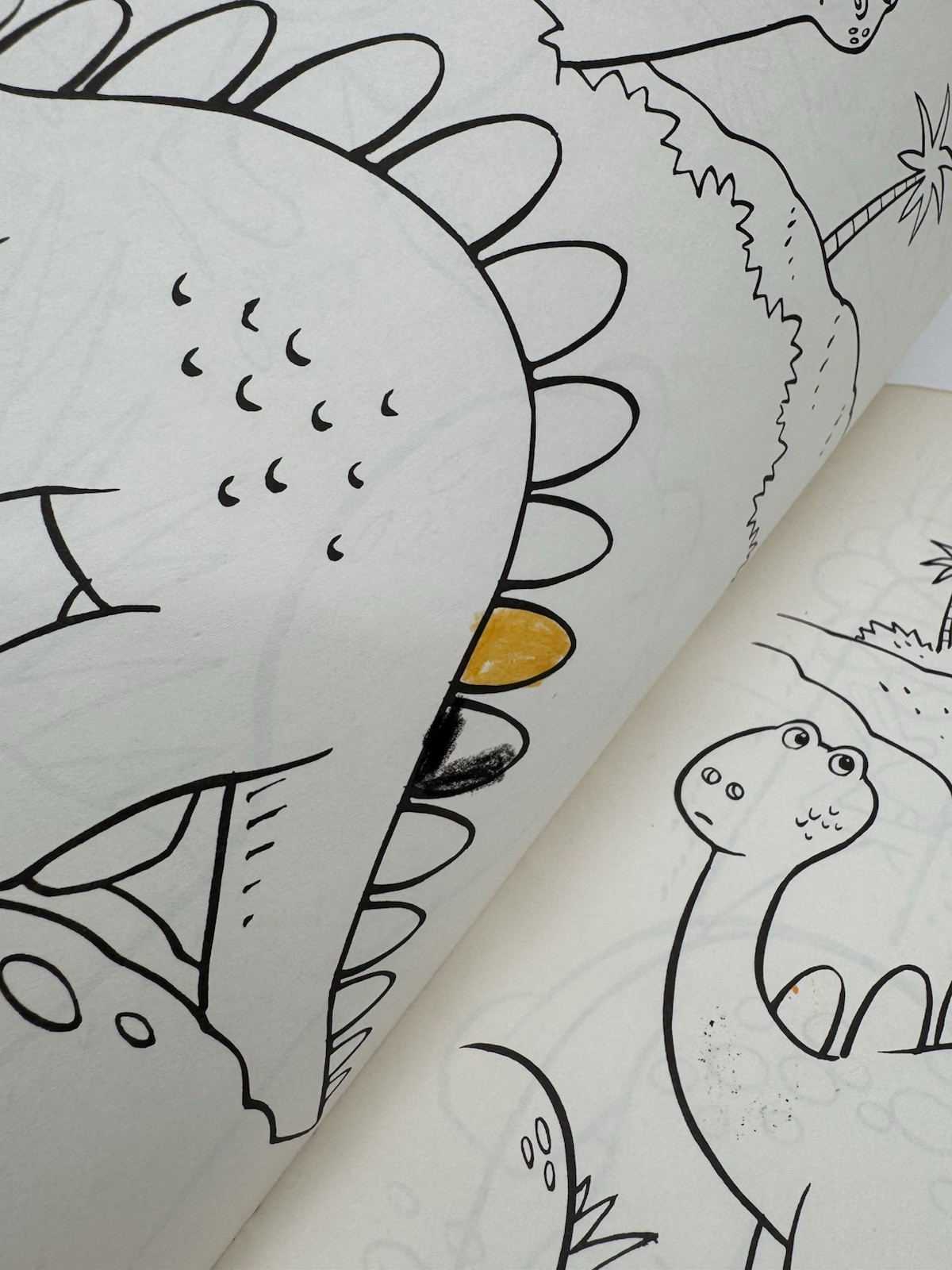 Vintage Lot of 5 DINOSAUR Coloring Books Most Unused But One Has Marks