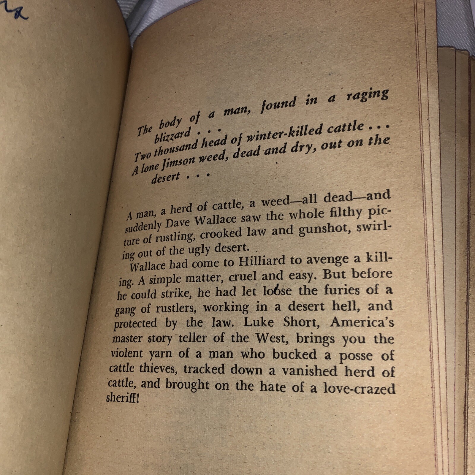 The Rustlers Sunset Graze Luke Short A Bantam Book 702 1949 Paperback