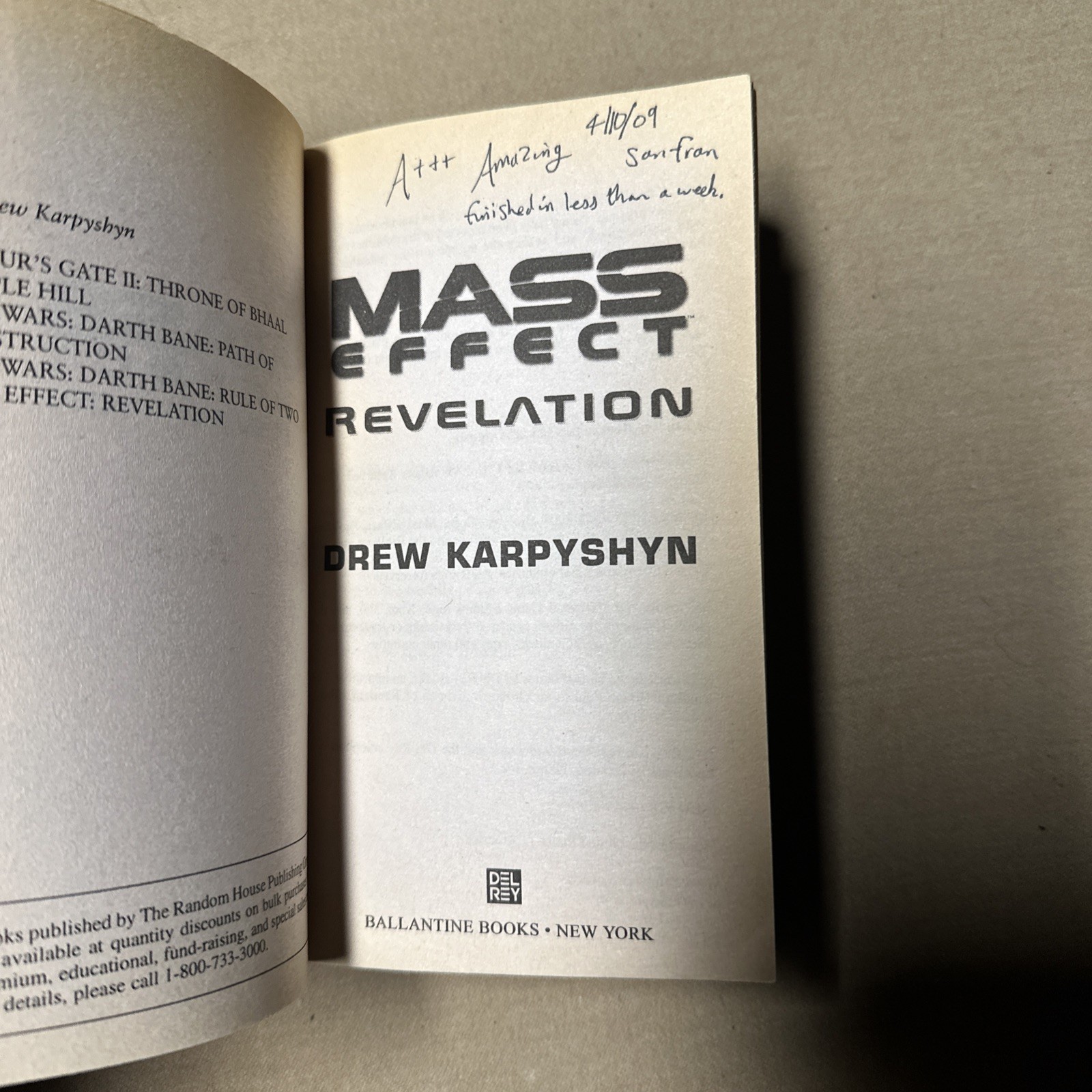 Mass Effect Ser.: Mass Effect: Retribution by Drew Karpyshyn + Revelation