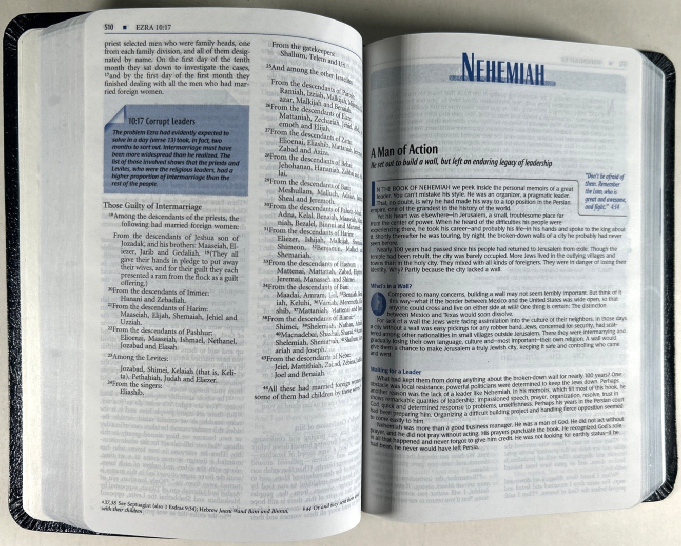 Scarce! 1984 NIV Student Bible Blue Bonded Leather Compact Yancey & Stafford VG-