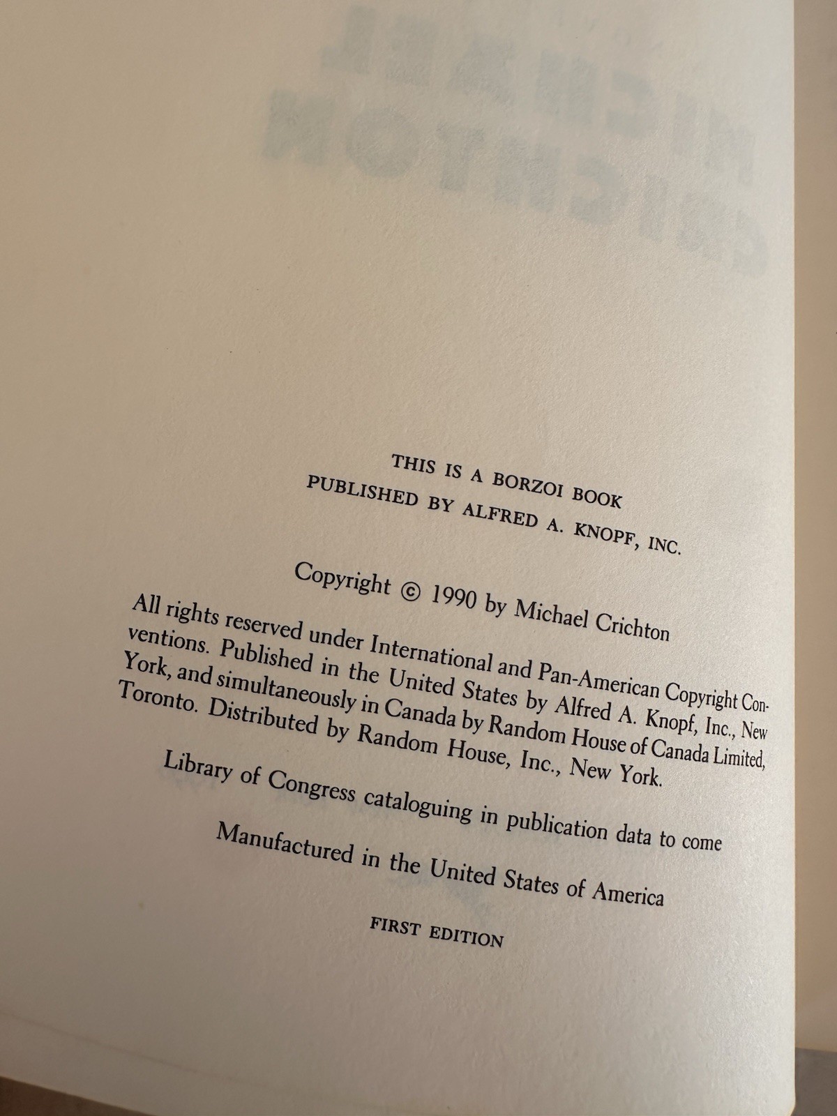 JURASSIC PARK 1990 First Edition! Michael Crichton Advance Reader’s Edition
